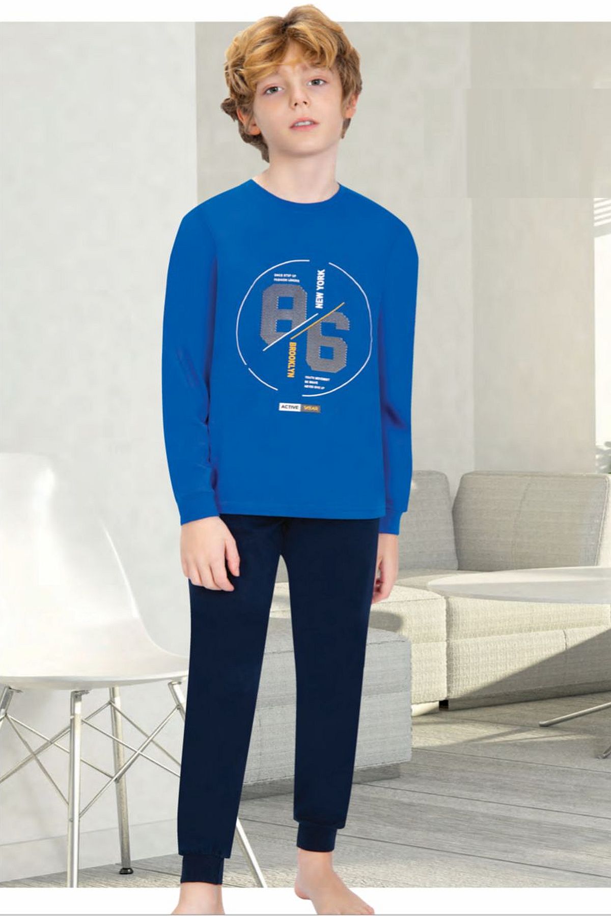 PijamalarErsoy 712G Erkek Çocuk Garson Boy Uzun Kollu Pijama Takımı-Saks | Pijamapazari.comErsoy 712G Erkek Çocuk Garson Boy Uzun Kollu Pijama Takımı-Saks