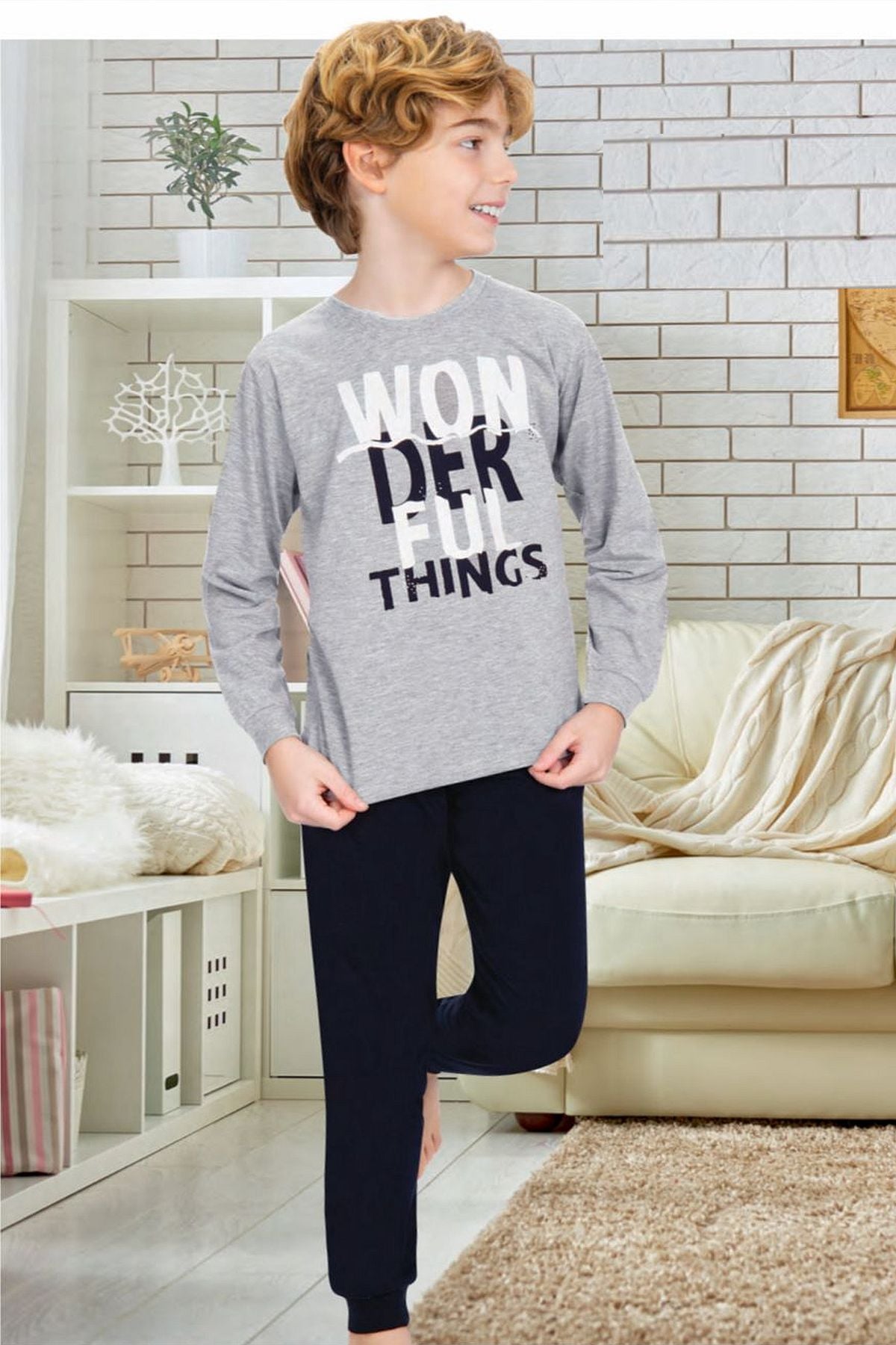 PijamalarErsoy 714 Erkek Çocuk Uzun Kollu Pijama Takımı-Gri | Pijamapazari.comErsoy 714 Erkek Çocuk Uzun Kollu Pijama Takımı-Gri