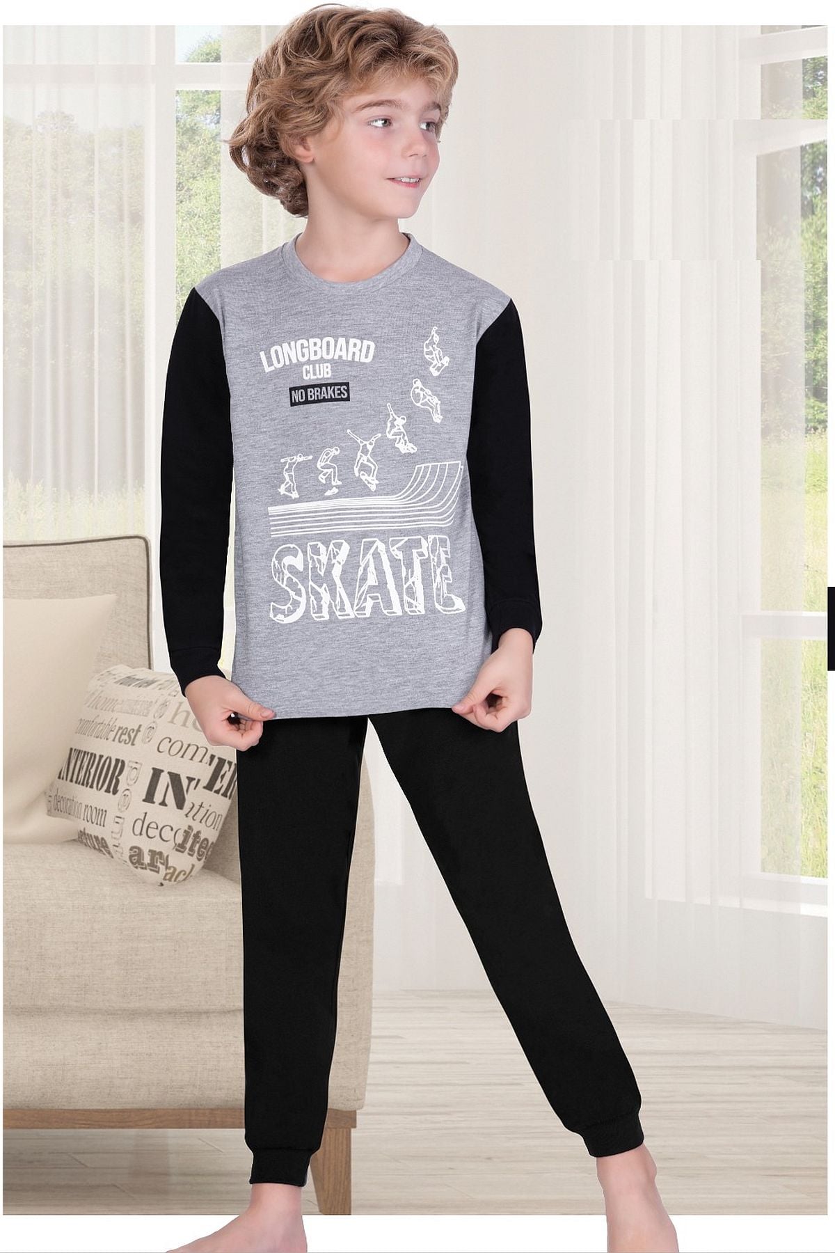 Uyku GiyimErsoy 825G Erkek Çocuk Garson Boy Uzun Kollu Pijama Takımı-Gri | Pijamapazari.comErsoy 825G Erkek Çocuk Garson Boy Uzun Kollu Pijama Takımı-Gri