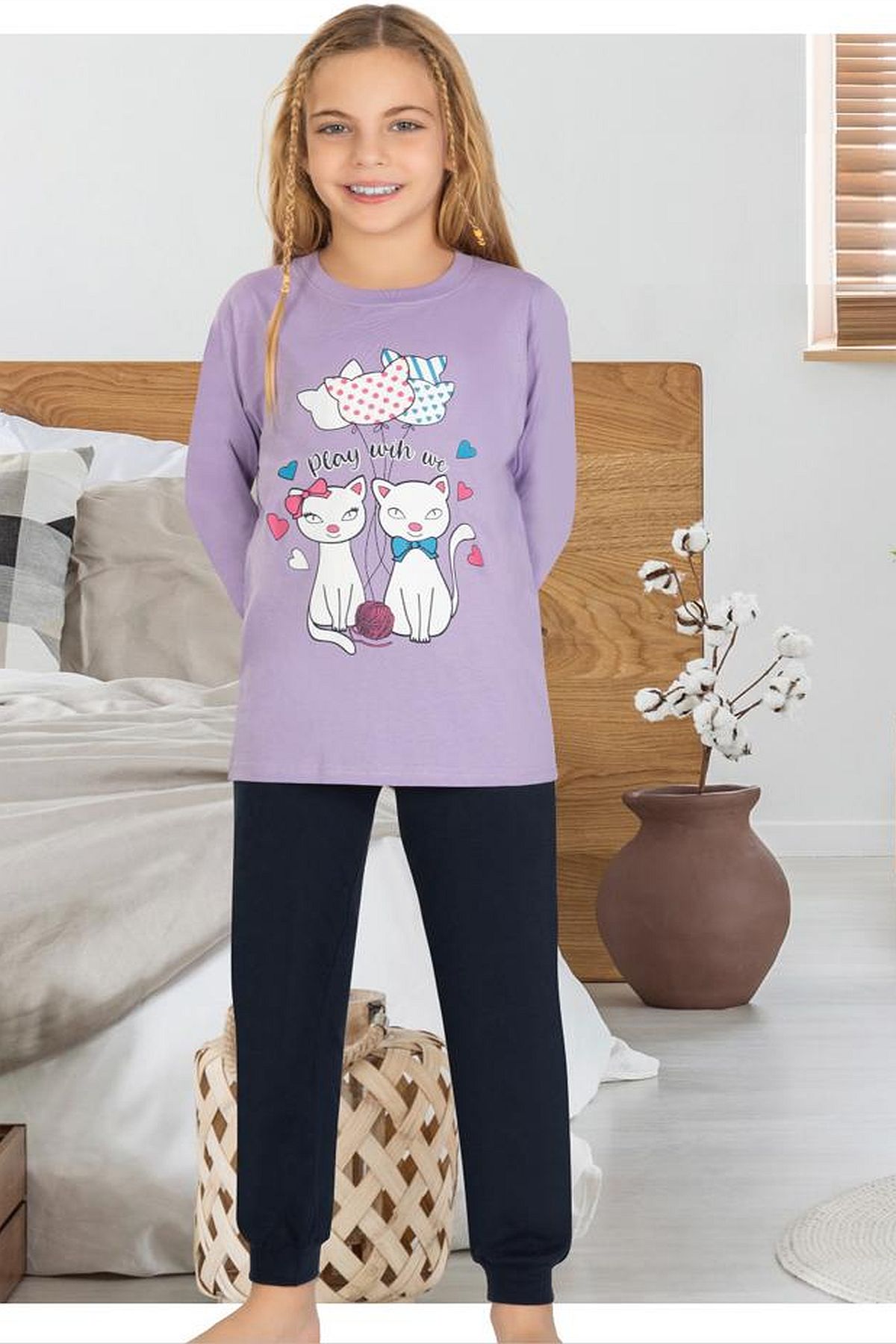 Uyku GiyimErsoy 855G Kız Çocuk Garson Boy Uzun Kollu Pijama Takımı-Mor | Pijamapazari.comErsoy 855G Kız Çocuk Garson Boy Uzun Kollu Pijama Takımı-Mor