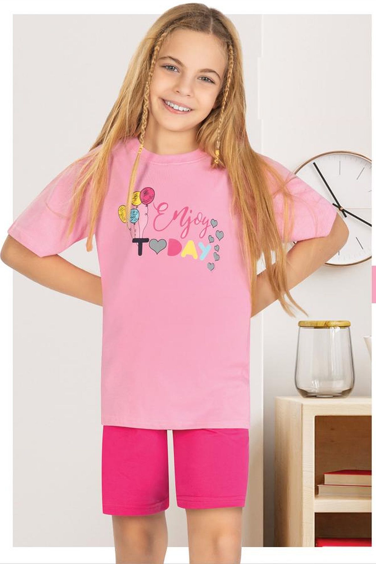 Uyku GiyimErsoy 868 Kız Çocuk Kısa Kollu Şortlu Pijama Takımı-Pembe | Pijamapazari.comErsoy 868 Kız Çocuk Kısa Kollu Şortlu Pijama Takımı-Pembe