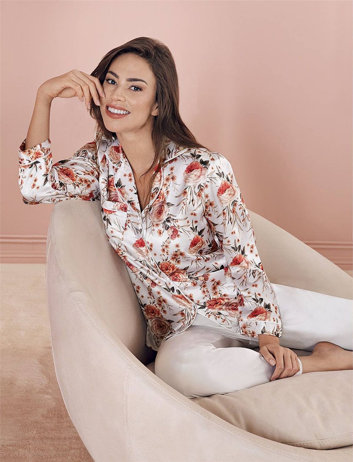 Saten PijamalarEspuar 456 Uzun Kollu Saten Pijama Takımı - Somon | Pijamapazari.comEspuar 456 Uzun Kollu Saten Pijama Takımı - Somon