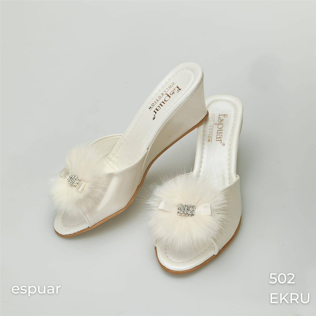Espuar 502 Kadın Terlik - Ekru