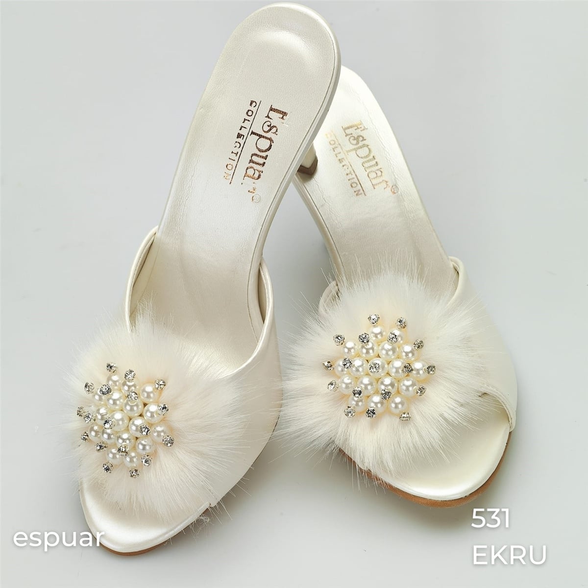 Espuar 531 Kadın Terlik - Ekru