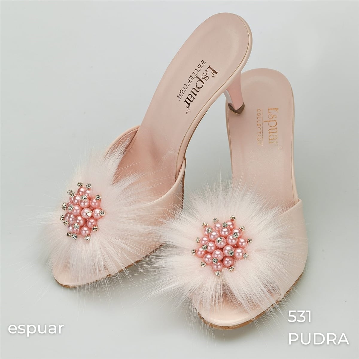 Espuar 531 Kadın Terlik - Pudra