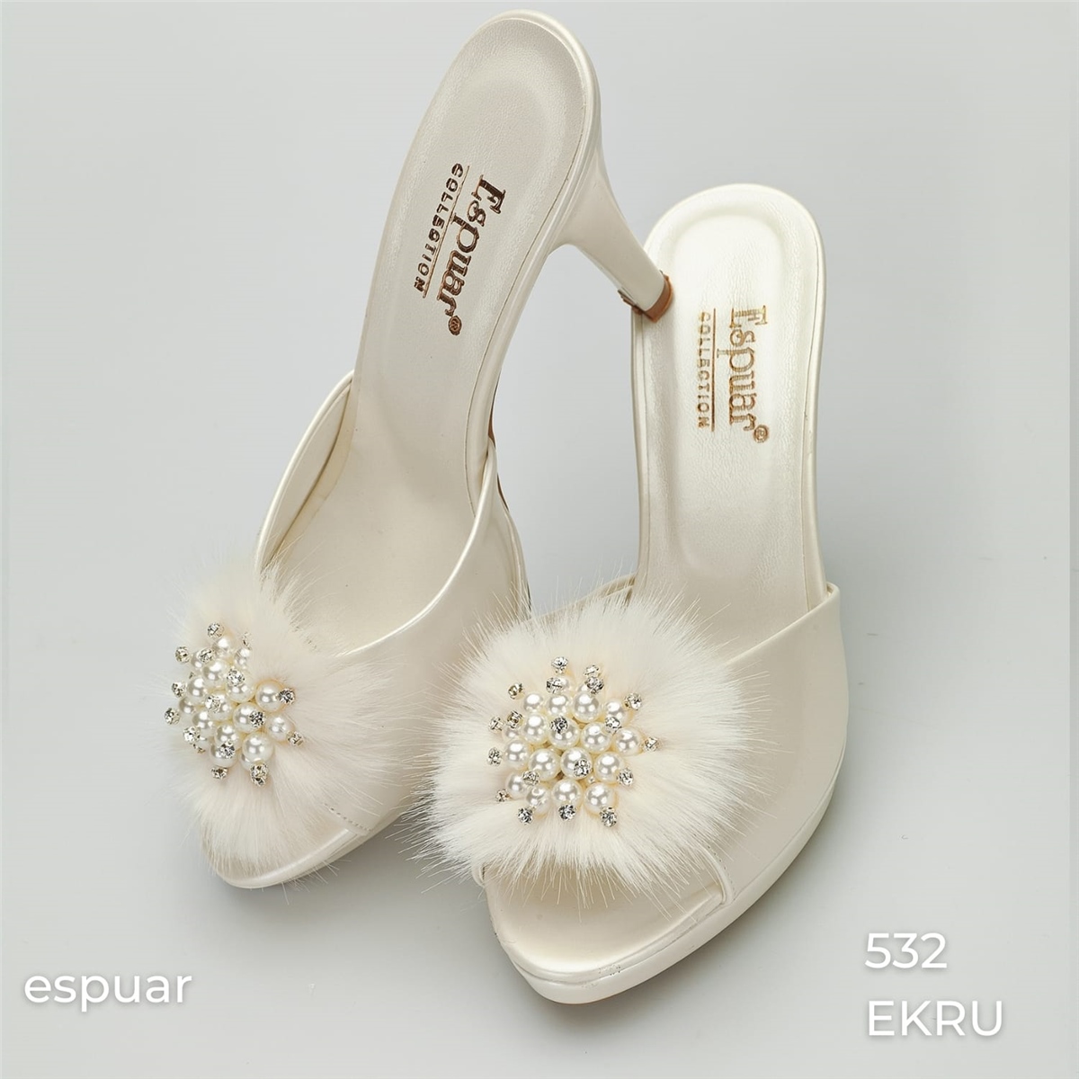 Espuar 532 Kadın Terlik - Ekru