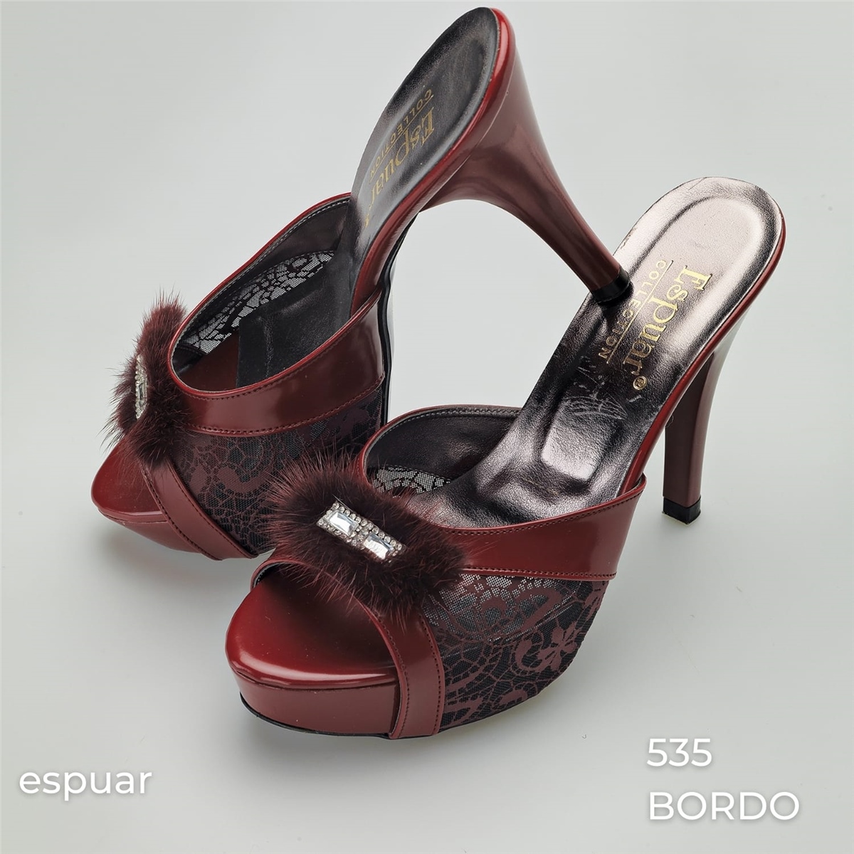 Espuar 535 Kadın Terlik - Bordo