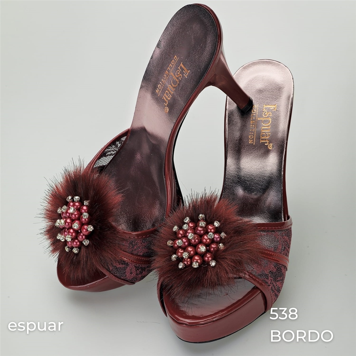 Espuar 538 Kadın Terlik - Bordo