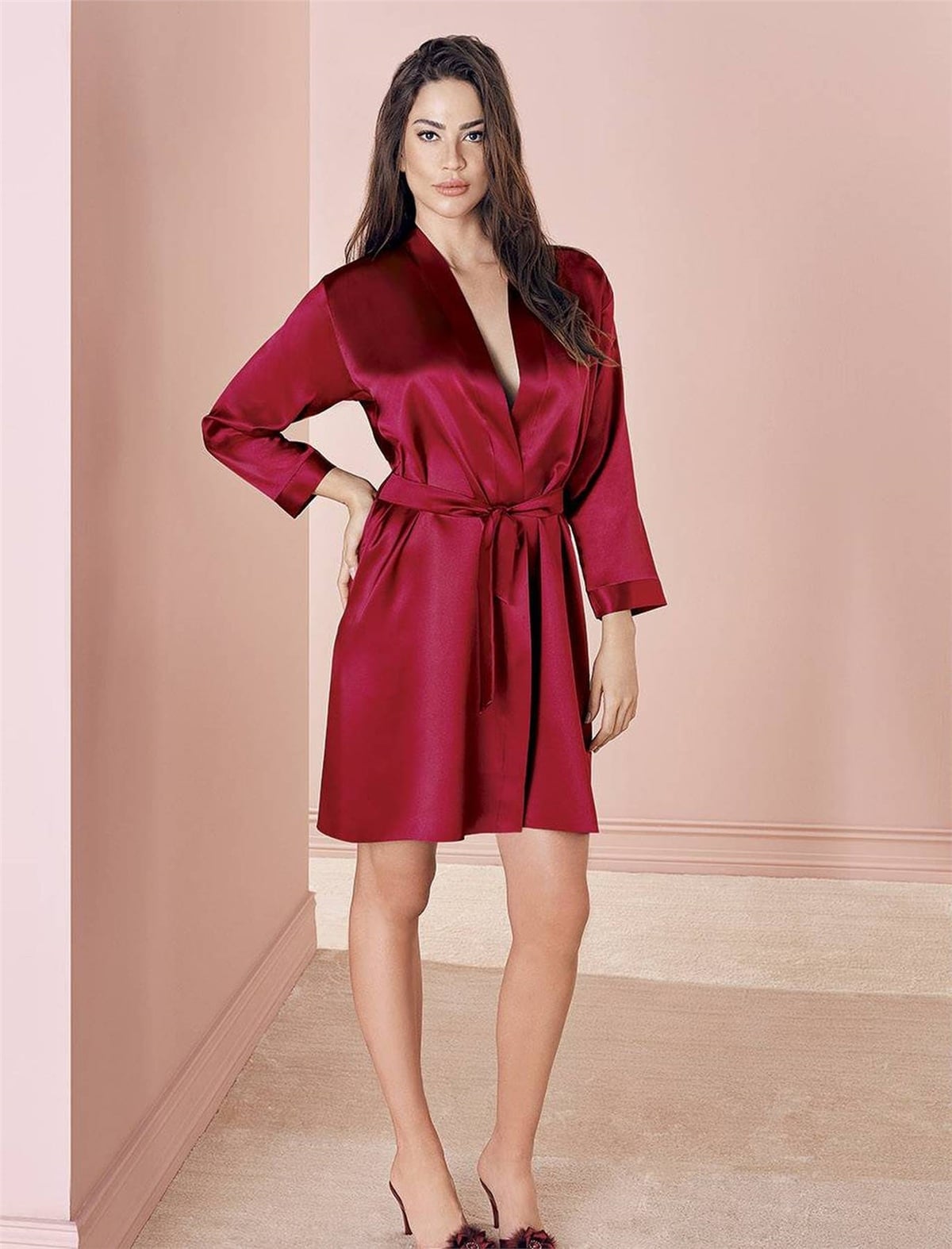 Saten Tek SabahlıklarEspuar 900 Bride Saten Sabahlık - Bordo | Pijamapazari.comEspuar 900 Bride Saten Sabahlık - Bordo
