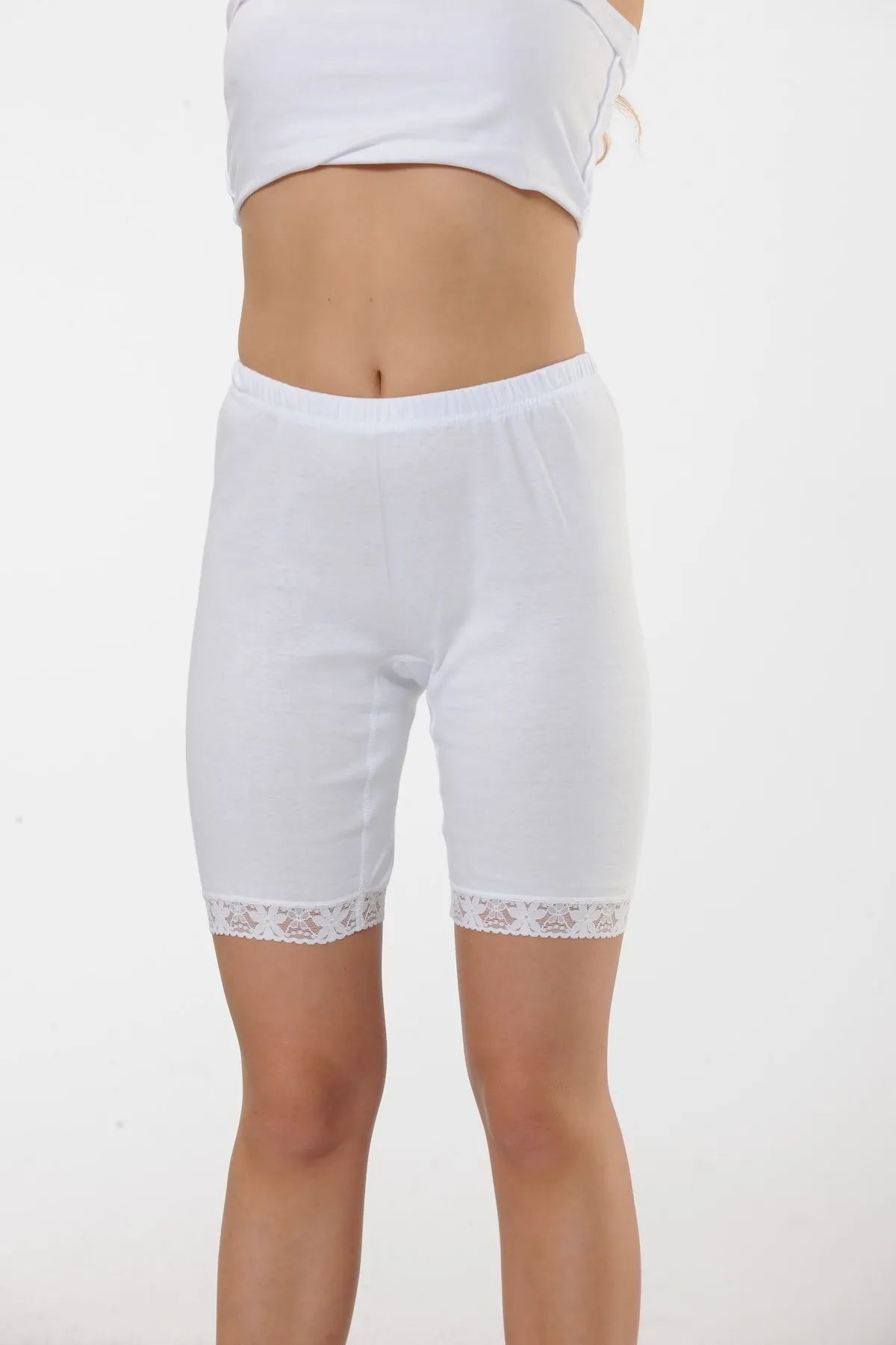 KülotlarHMD 1005 Kadın Paçası Dantelli Diz Üstü Tayt-Beyaz | Pijamapazari.comHMD 1005 Kadın Paçası Dantelli Diz Üstü Tayt-Beyaz