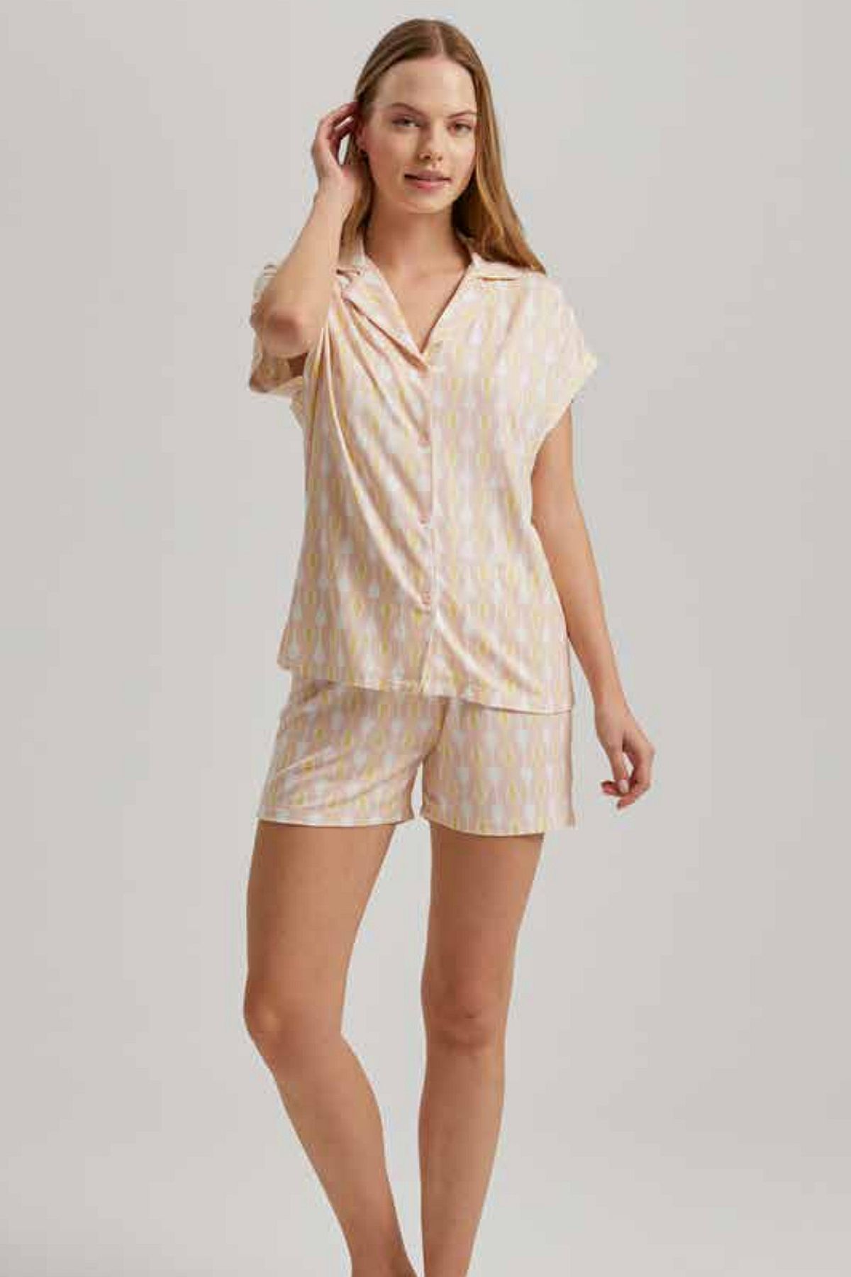 PijamalarLoomerie 23547 Kadın Kısa Kollu Şortlu Pijama Takım-Pudra | Pijamapazari.comLoomerie 23547 Kadın Kısa Kollu Şortlu Pijama Takım-Pudra