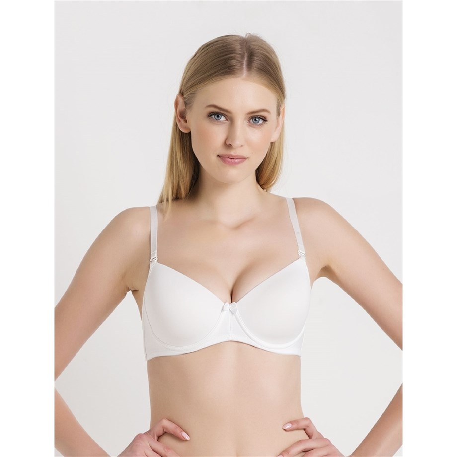 Magic Form 3045 İnce Süngerli Düz Kumaşlı Sütyen - BeyazSütyenlerMagic Form