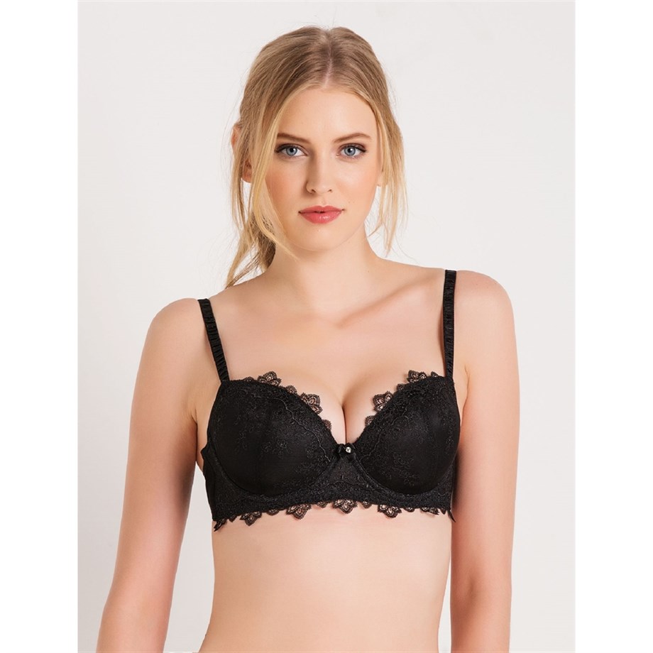 Magic Form 4592 Brode Dantelli Süngerli Sütyen - SiyahSütyenlerMagic Form