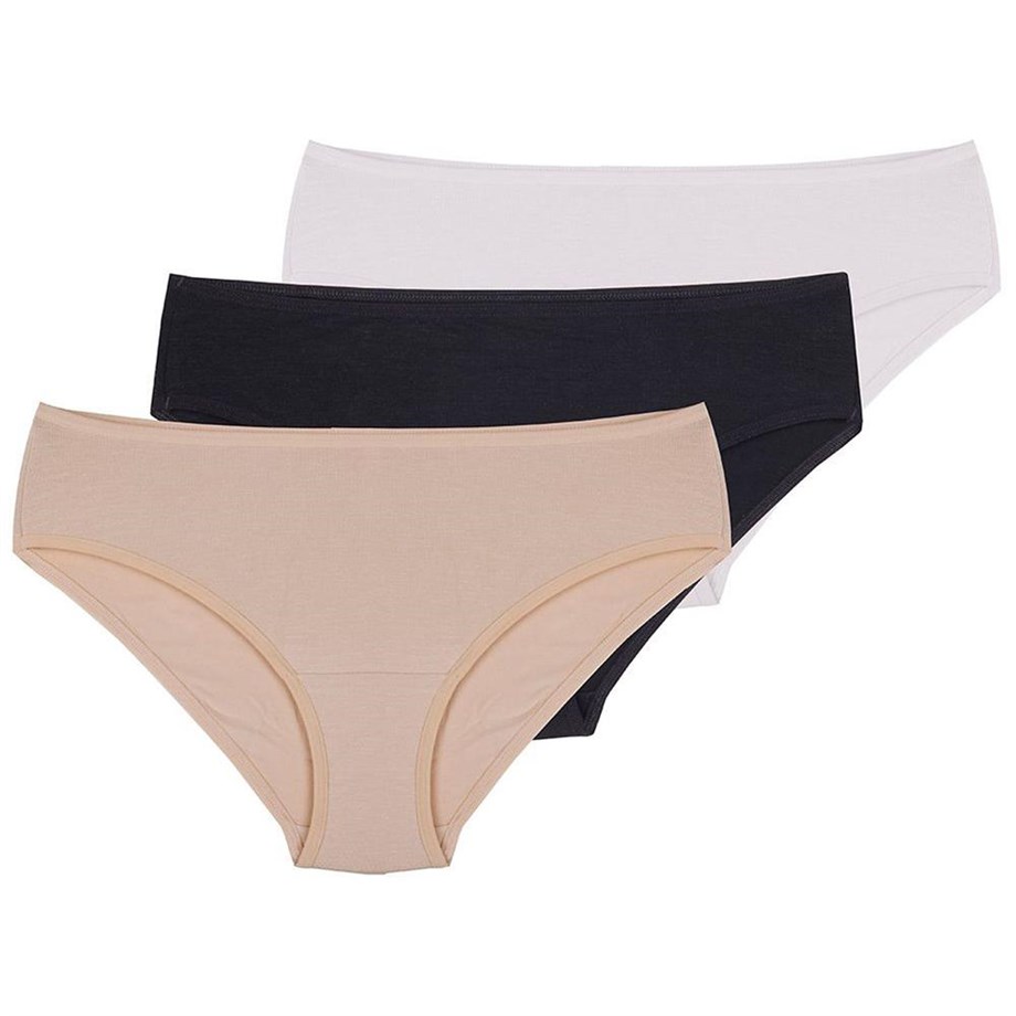 Magic Form 555 Düz Penye Kumaşlı Üçlü Paket Yüksek Bel Normal Külot - MixKülotlarMagic Form