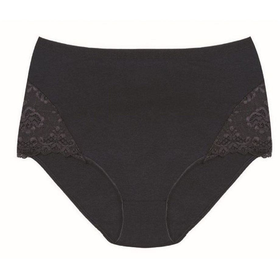 Magic Form 626 Geniş Kenarlı Penye Kumaşlı Az Dantelli Normal Külot - SiyahKülotlarMagic Form