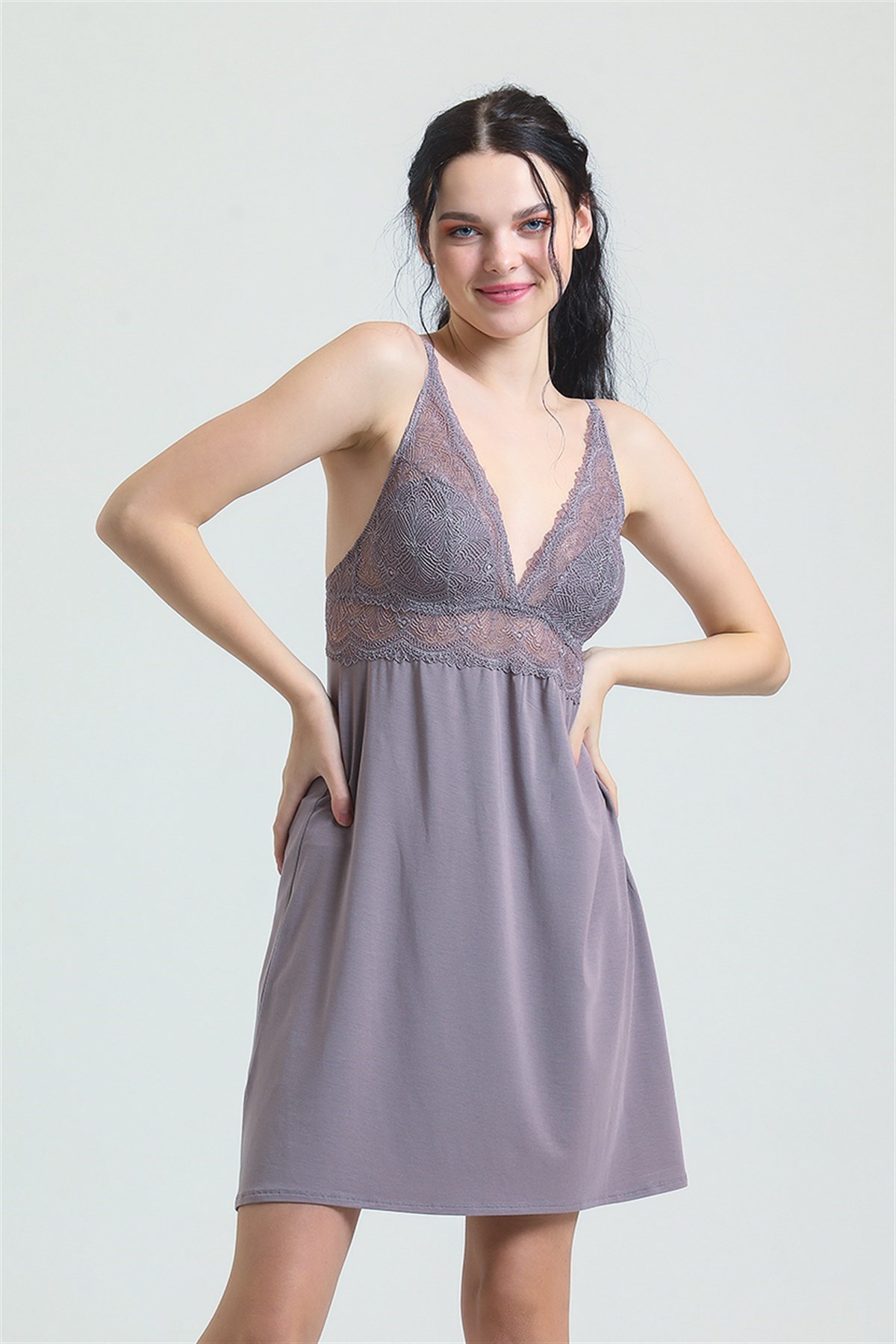 GeceliklerMagic Form 7378 Kadın Dantelli Modal İp Askılı Gecelik-Çinko | Pijamapazari.comMagic Form 7378 Kadın Dantelli Modal İp Askılı Gecelik-Çinko