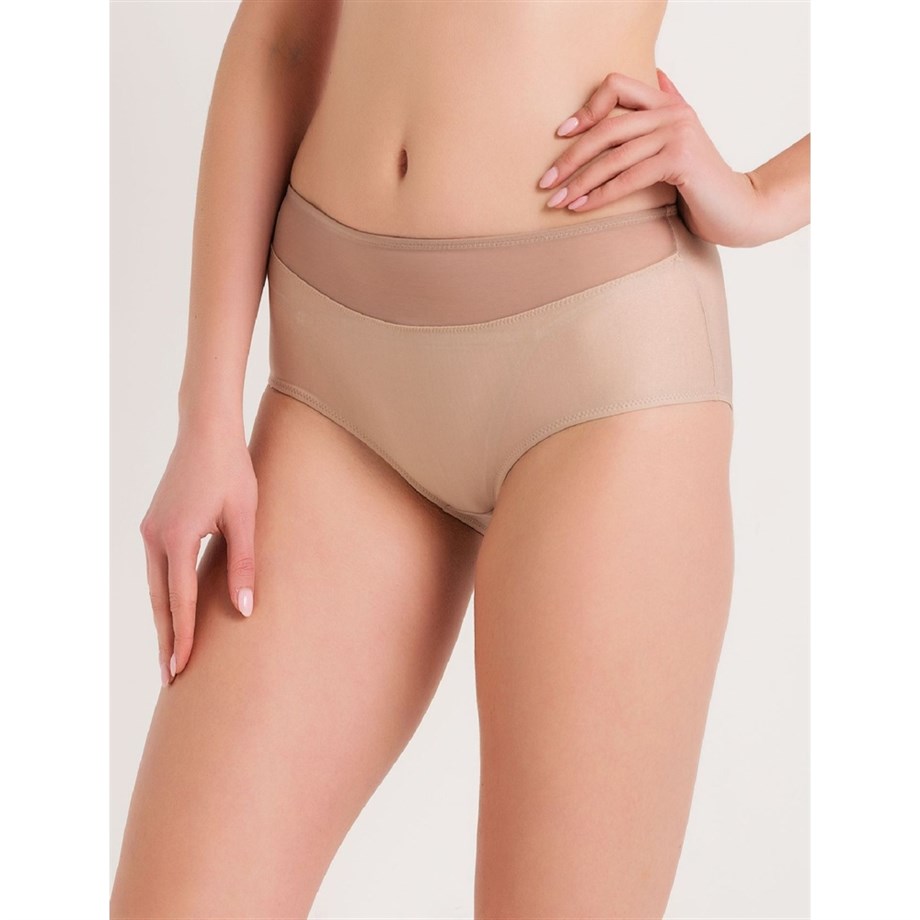 Magic Form 783 Geniş Kenarlı Yüksek Bel Tüllü Külot - VizonKülotlarMagic Form