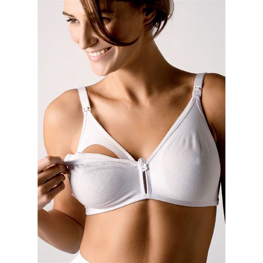 Magic Form 7861 Penye Kumaşlı Süngersiz Emzirme Sütyeni - BeyazEmzirme SütyenleriMagic Form