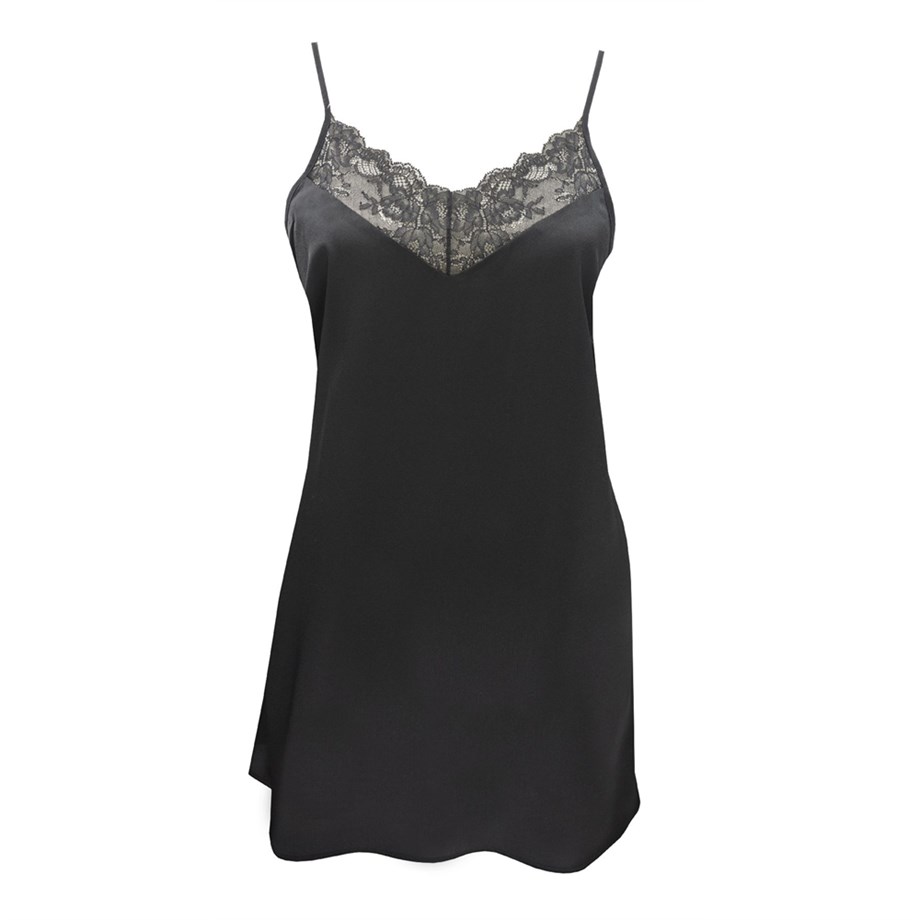 Magic Form 87430 Krep Saten Dantelli Gecelik - SiyahGeceliklerMagic Form