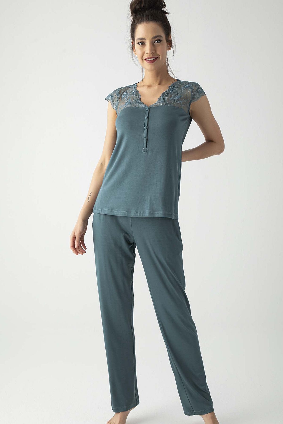 PijamalarMonamise 19303 Kadın Kısa Kollu Pijama Takımı-Yeşil | Pijamapazari.comMonamise 19303 Kadın Kısa Kollu Pijama Takımı-Yeşil