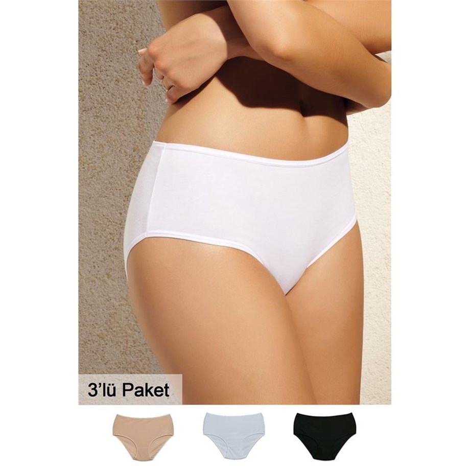 Pierre Cardin 2033 Üçlü Slip Külot - Siyah-Beyaz-TenKülotlarPierre Cardin
