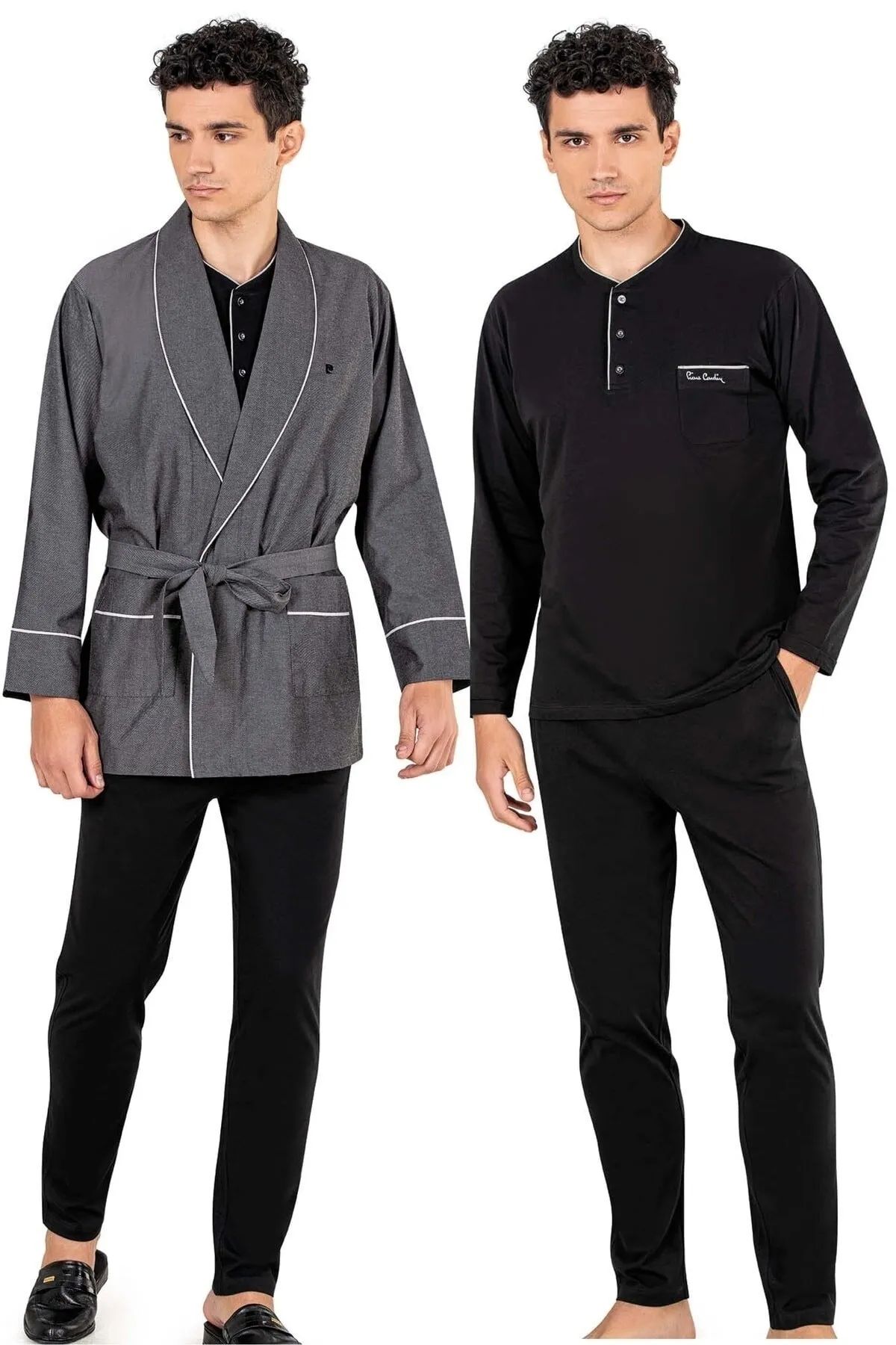 Ropdöşambır TakımlarPierre Cardin 5610  Erkek Çeyizlik Beşli Rop Pijama Takım-Siyah | Pijamapazari.comPierre Cardin 5610  Erkek Çeyizlik Beşli Rop Pijama Takım-Siyah