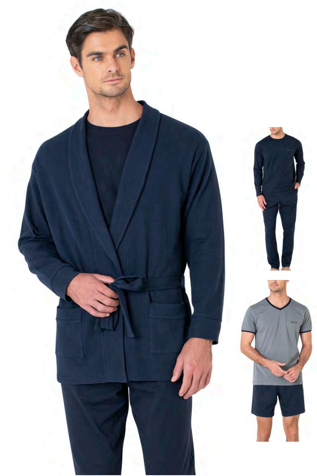 Ropdöşambır TakımlarPierre Cardin 5640 Erkek Triko Sabahlıklı 5'li Pijama Takım-Lacivert | Pijamapazari.comPierre Cardin 5640 Erkek Triko Sabahlıklı 5'li Pijama Takım-Lacivert