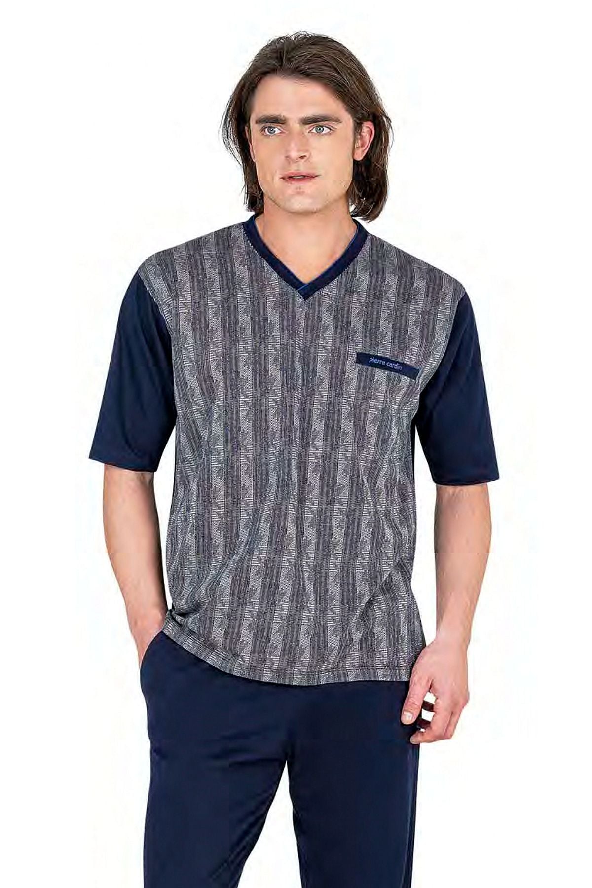 PijamalarPierre Cardin 6052 Erkek Kısa Kollu Jakarlı 3'lü Pijama Takımı-Lacivert | Pijamapazari.comPierre Cardin 6052 Erkek Kısa Kollu Jakarlı 3'lü Pijama Takımı-Lacivert