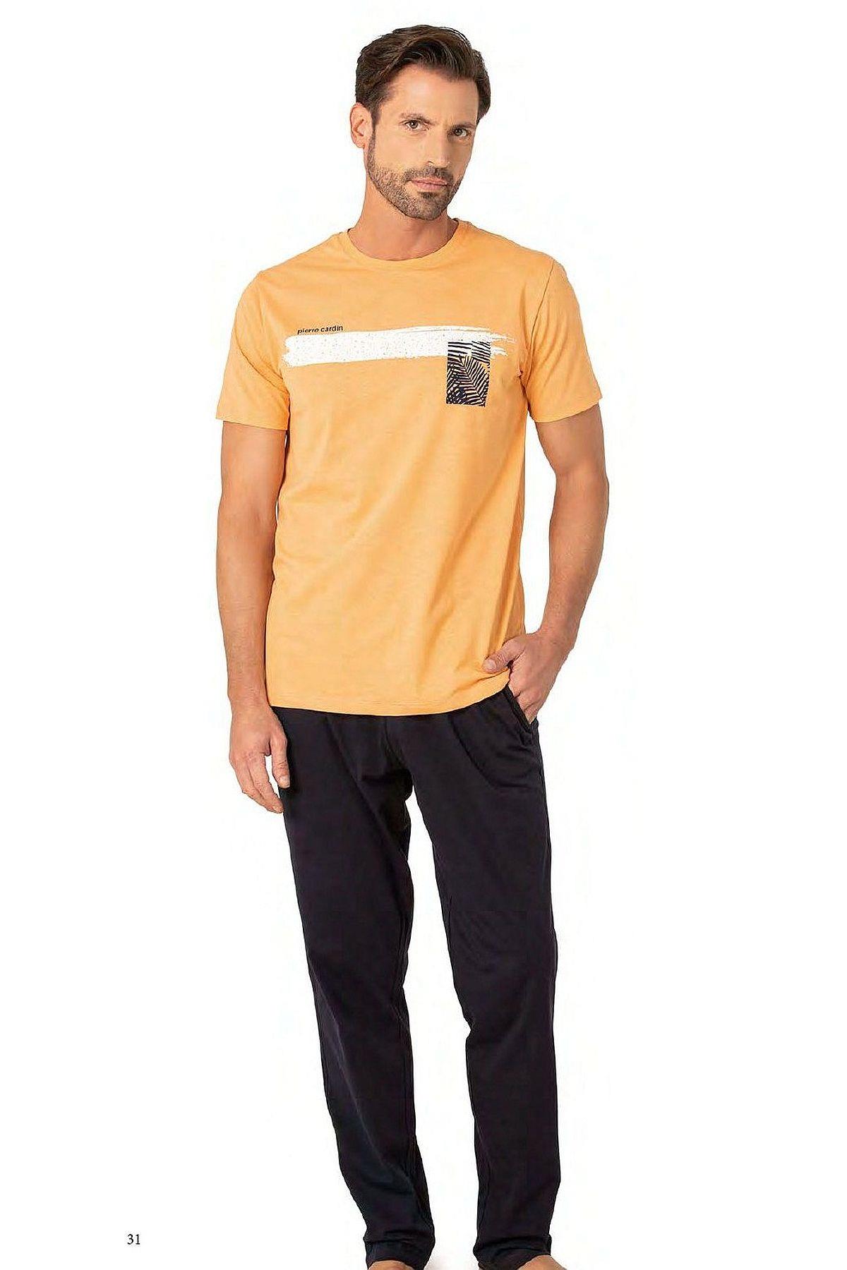 PijamalarPierre Cardin 6077 Erkek Kısa Kollu Bisiklet Yaka Pijama Takım-Turuncu | Pijamapazari.comPierre Cardin 6077 Erkek Kısa Kollu Bisiklet Yaka Pijama Takım-Turuncu