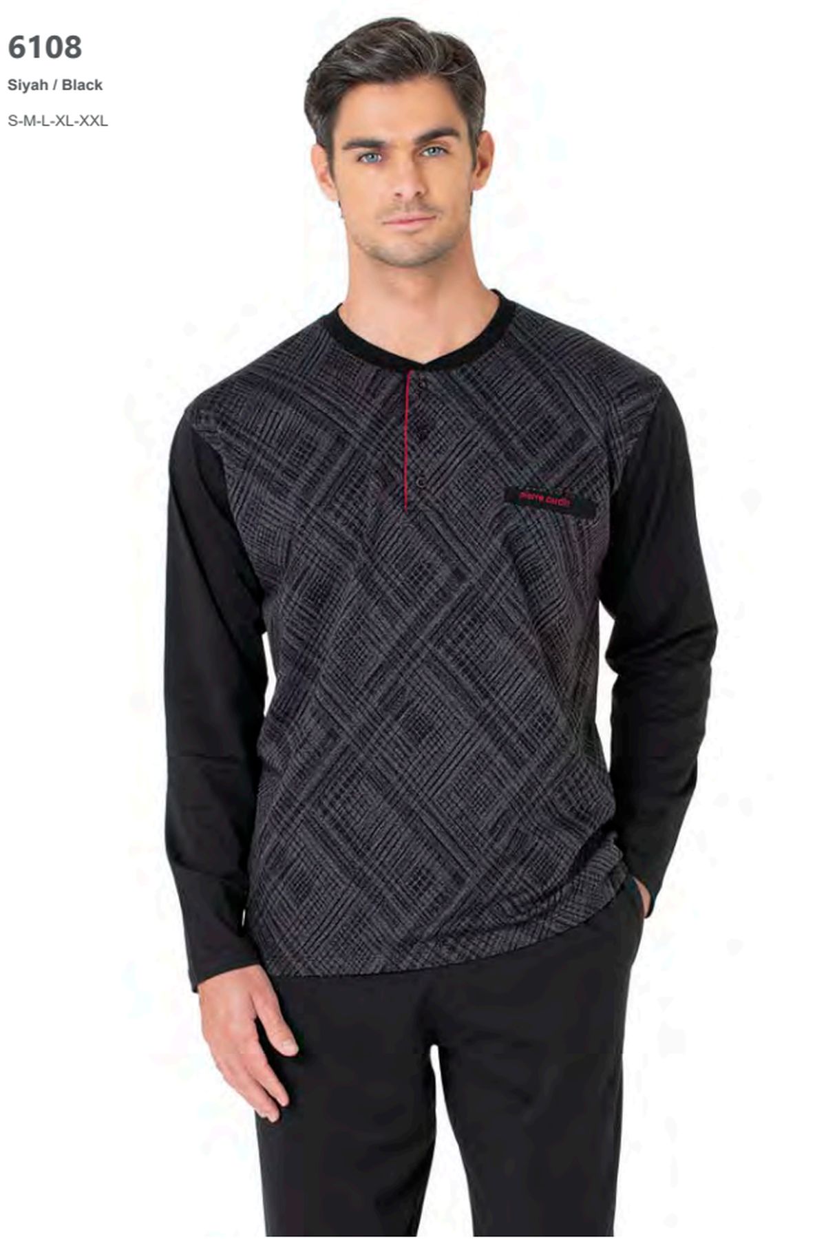 PijamalarPierre Cardin 6108 Erkek Uzun Kollu Yakası Düğmeli Pijama Takım-Siyah | Pijamapazari.comPierre Cardin 6108 Erkek Uzun Kollu Yakası Düğmeli Pijama Takım-Siyah