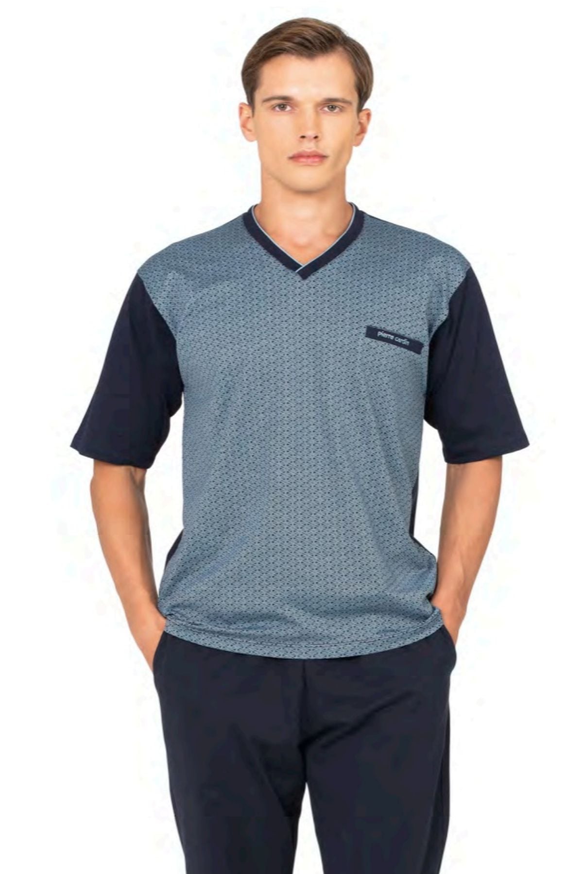 PijamalarPierre Cardin 6134 Erkek Kısa Kollu V Yaka 3'lü Jakarlı Pijama Takımı-Mavi | Pijamapazari.comPierre Cardin 6134 Erkek Kısa Kollu V Yaka 3'lü Jakarlı Pijama Takımı-Mavi