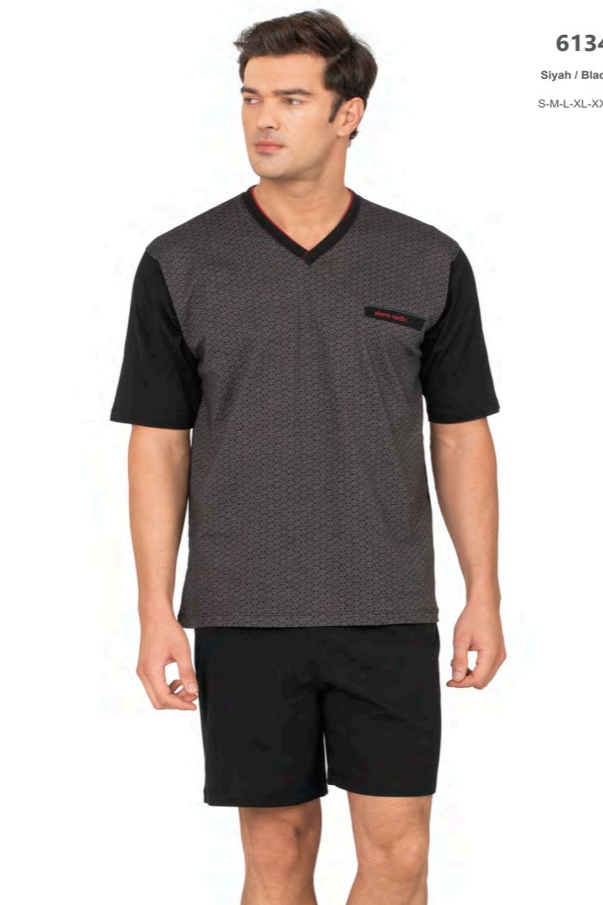 PijamalarPierre Cardin 6134 Erkek Kısa Kollu V Yaka 3'lü Jakarlı Pijama Takımı-Siyah | Pijamapazari.comPierre Cardin 6134 Erkek Kısa Kollu V Yaka 3'lü Jakarlı Pijama Takımı-Siyah