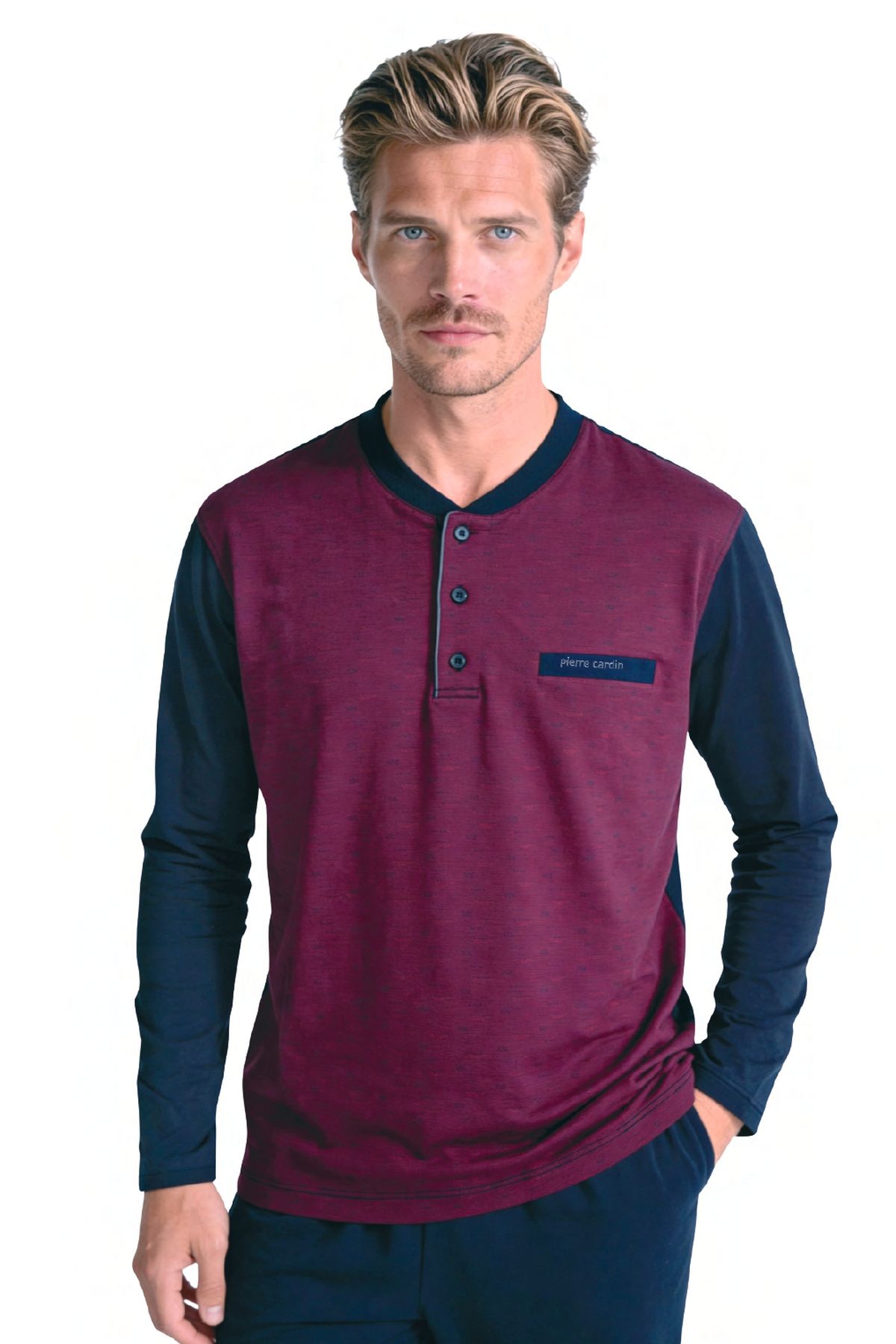 PijamalarHG8757575840583 Pijamapazarı.com'da. Uygun fiyat seçenekleri ile sipariş verebilirsiniz.Pierre Cardin 6142 Erkek Uzun kollu Yakası Düğmeli Jakarlı Pijama Takımı-Bordo