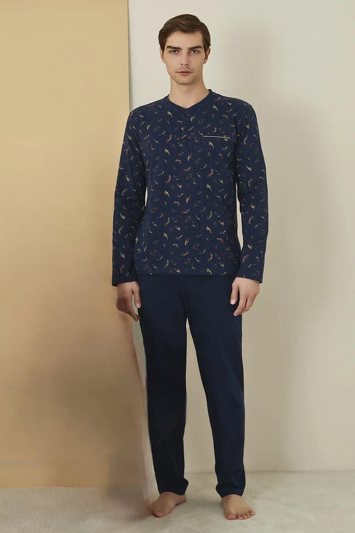 PijamalarPolat 1604 Elitepoint Erkek Uzun Kollu Yakası Üç Düğmeli Pijama Takımı-Lacivert | Pijamapazari.comPolat 1604 Elitepoint Erkek Uzun Kollu Yakası Üç Düğmeli Pijama Takımı-Lacivert