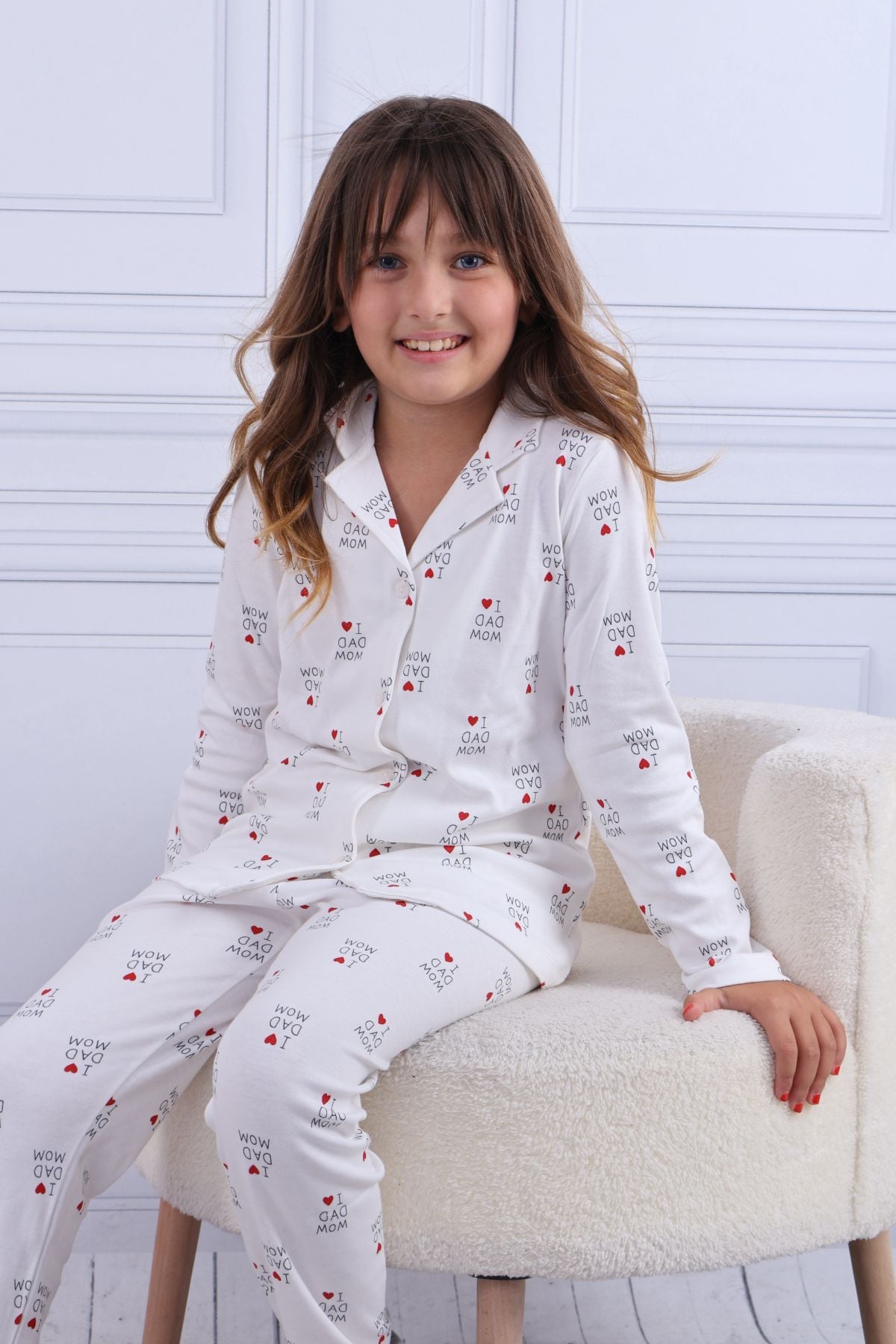 Uyku GiyimTiril Tiril 100 Kız Çocuk Uzun Kollu Gömlek Pijama Takım-Beyaz | Pijamapazari.comTiril Tiril 100 Kız Çocuk Uzun Kollu Gömlek Pijama Takım-Beyaz