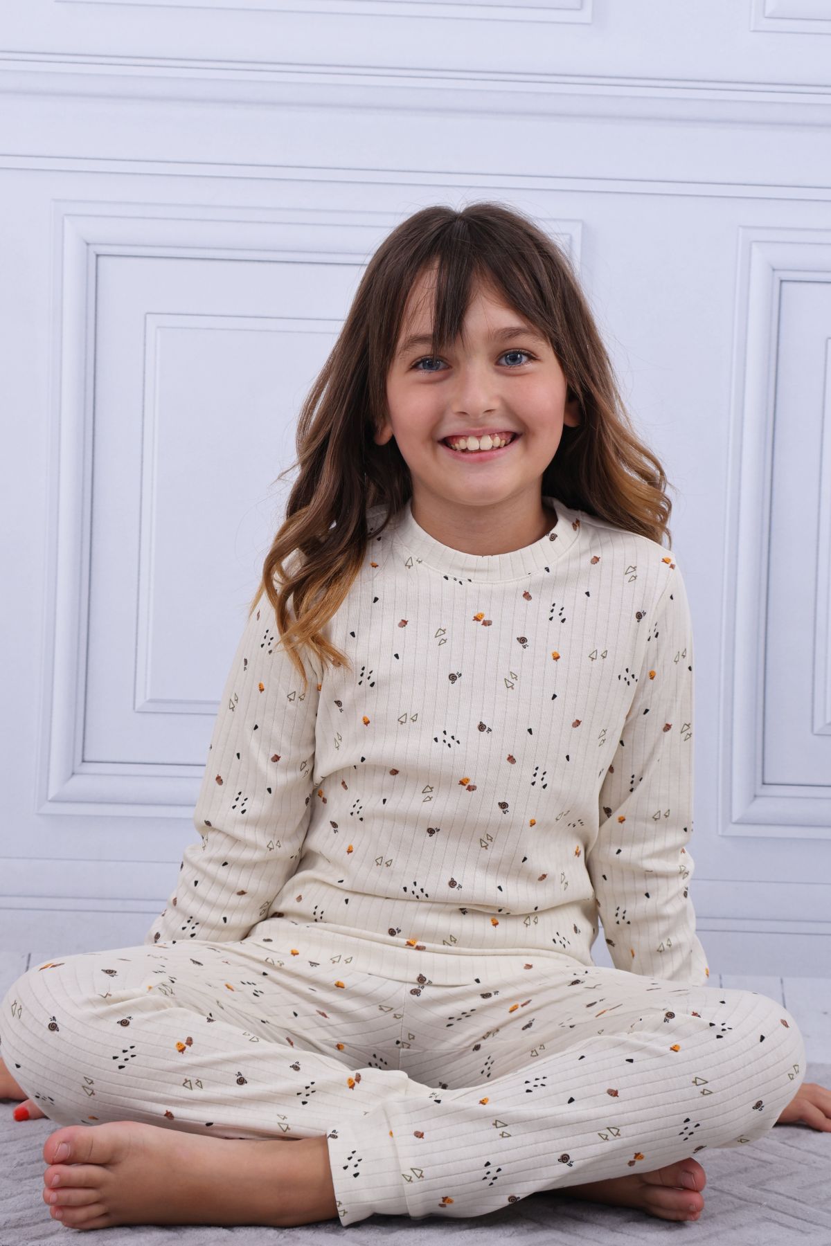 Uyku GiyimTiril Tiril 106 Kız Çocuk Uzun Kollu Bisiklet Yaka Pijama Takım-Ekru | Pijamapazari.comTiril Tiril 106 Kız Çocuk Uzun Kollu Bisiklet Yaka Pijama Takım-Ekru