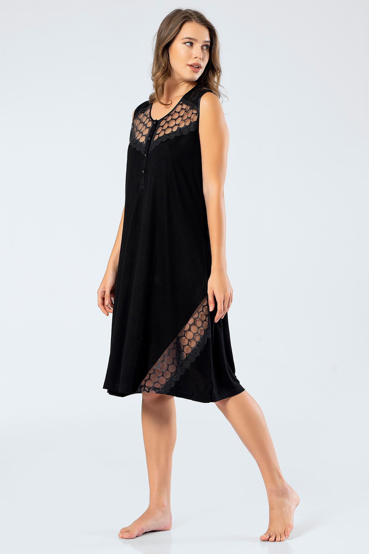 GeceliklerTüren 3124 Gecelik  - Siyah