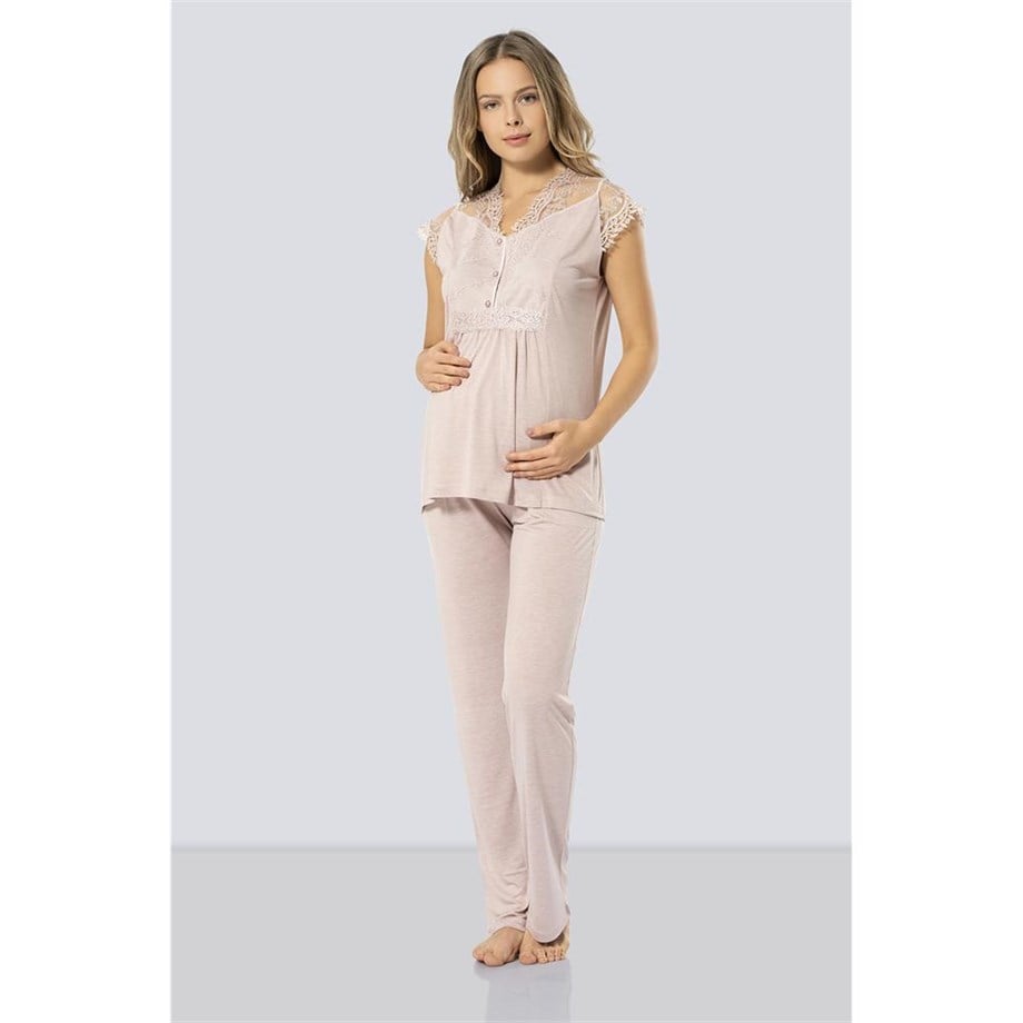 Türen 3294 Lohusa Pijama Takımı  - PudraHamile & Lohusa PijamalarıTÜREN