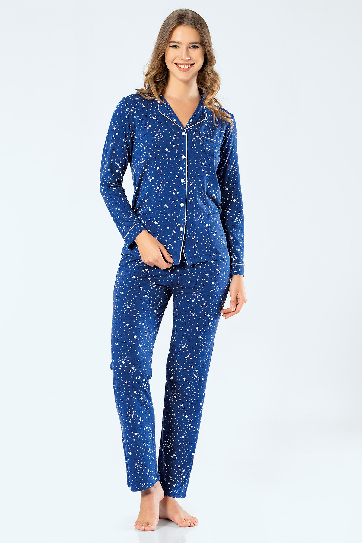 PijamalarTüren 3327 Kadın Yıldızlı Uzun Kollu Gömlek Yaka Pijama Takım - Saks Pijamapazarı. com'da. Uygun fiyat seçenekleri ile sipariş verebilirsiniz. Türen 3327 Kadın Yıldızlı Uzun Kollu Gömlek Yaka Pijama Takım - Saks