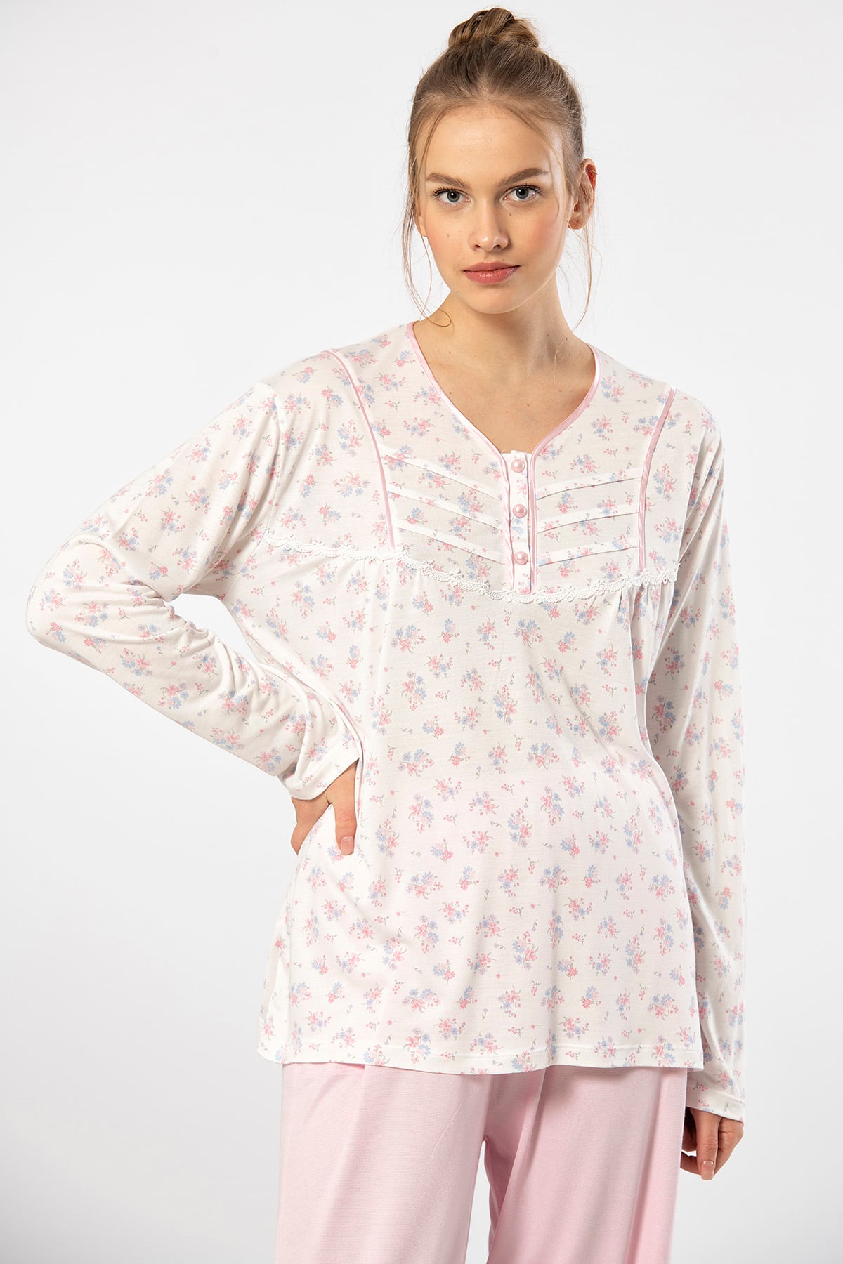 PijamalarTüren 3366 Kadın Büyük Beden Uzun Kollu Pijama Takım-Pembe | Pijamapazari.comTüren 3366 Kadın Büyük Beden Uzun Kollu Pijama Takım-Pembe