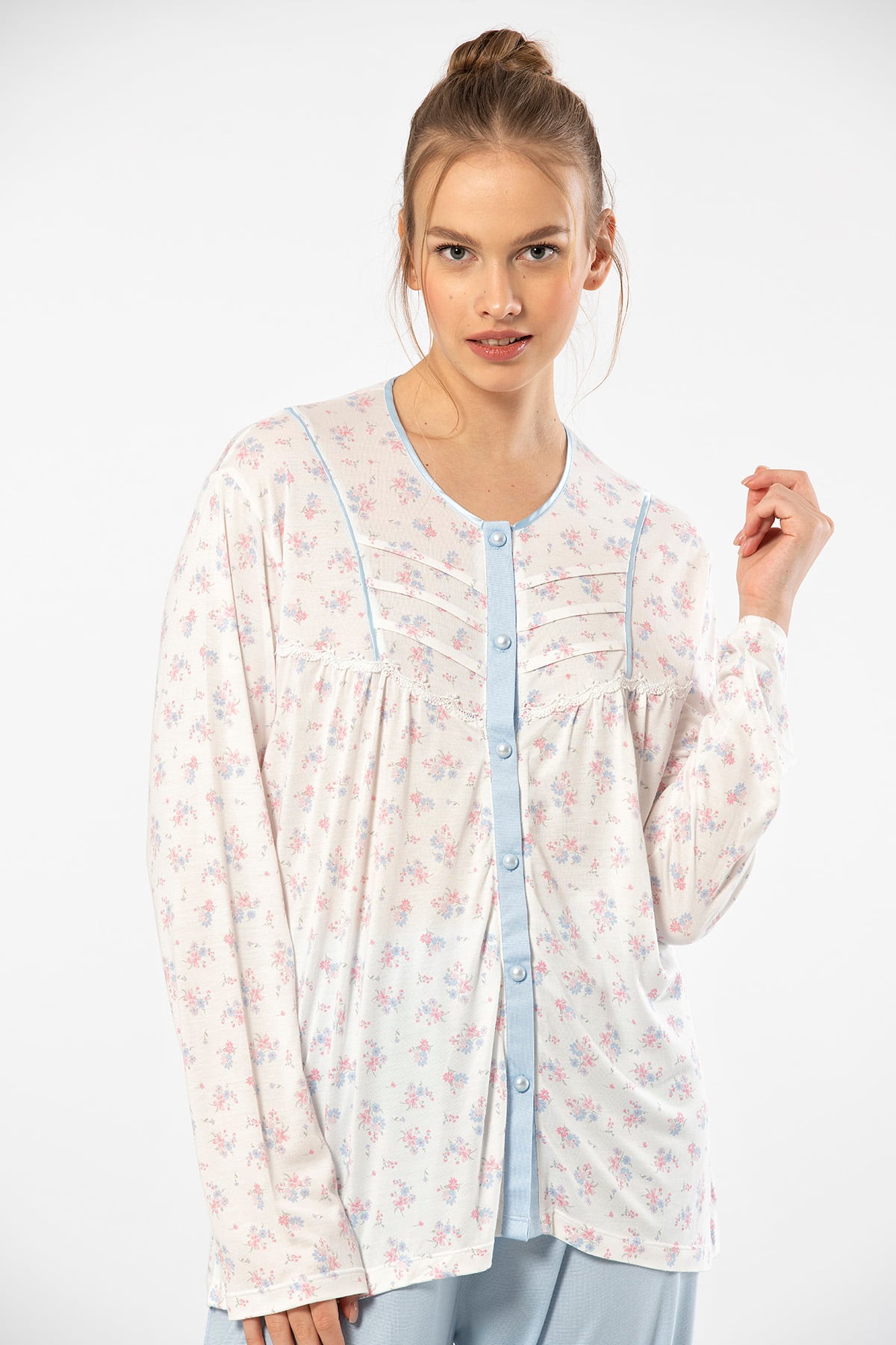 PijamalarTüren 3367 Kadın Büyük Beden Uzun Kollu Pijama Takım-Mavi | Pijamapazari.comTüren 3367 Kadın Büyük Beden Uzun Kollu Pijama Takım-Mavi