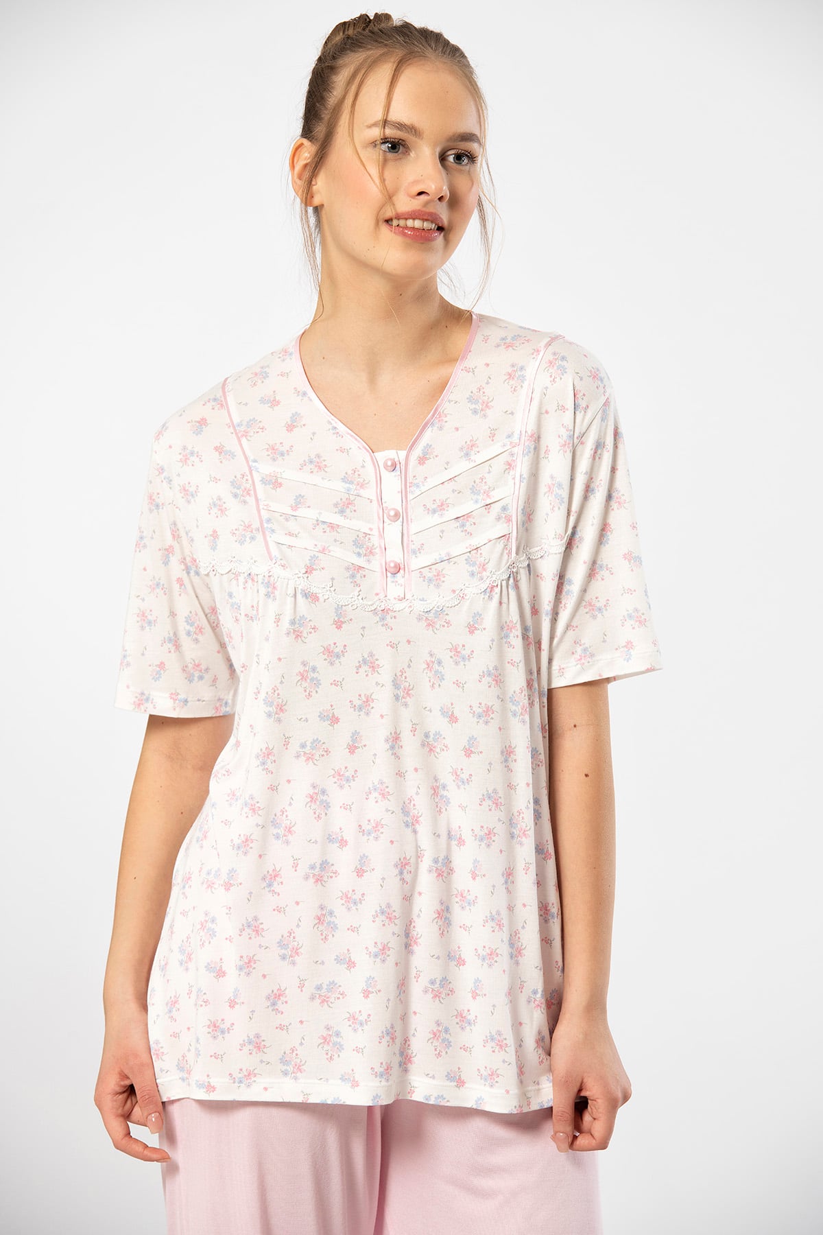 PijamalarTüren 3369 Kadın Büyük Beden Kısa Kollu Pijama Takım-Pembe | Pijamapazari.comTüren 3369 Kadın Büyük Beden Kısa Kollu Pijama Takım-Pembe