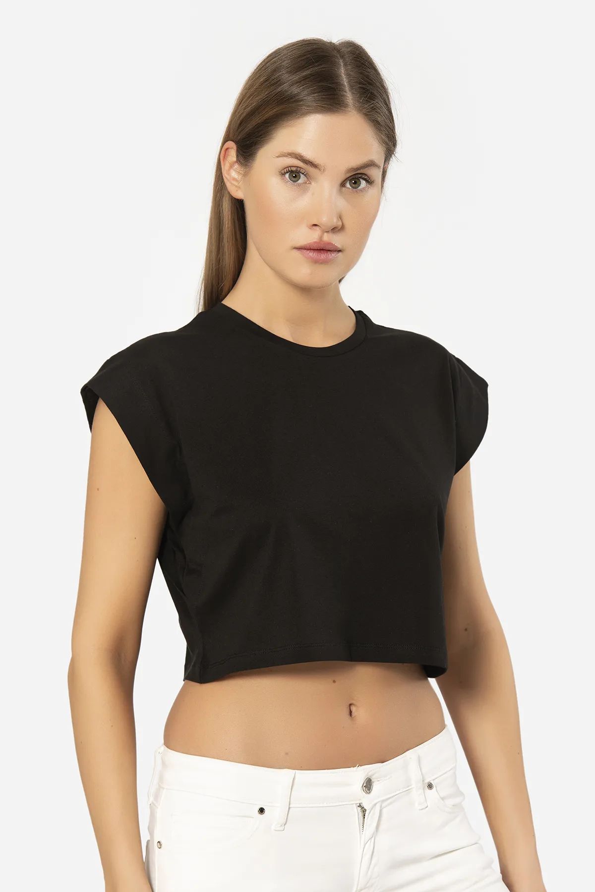T-ShirtTüren 3402 Kadın Vatka Görünümlü Crop T-shirt-Siyah | Pijamapazari.comTüren 3402 Kadın Vatka Görünümlü Crop T-shirt-Siyah