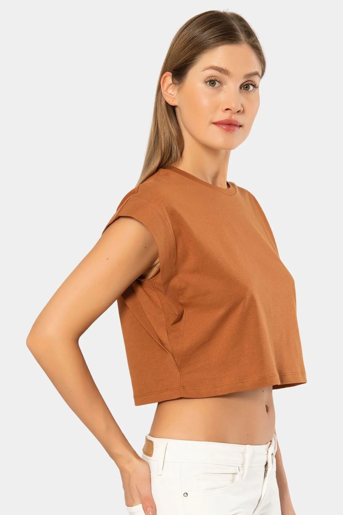 T-ShirtTüren 3402 Kadın Vatka Görünümlü Crop T-shirt-Tarcın | Pijamapazari.comTüren 3402 Kadın Vatka Görünümlü Crop T-shirt-Tarcın