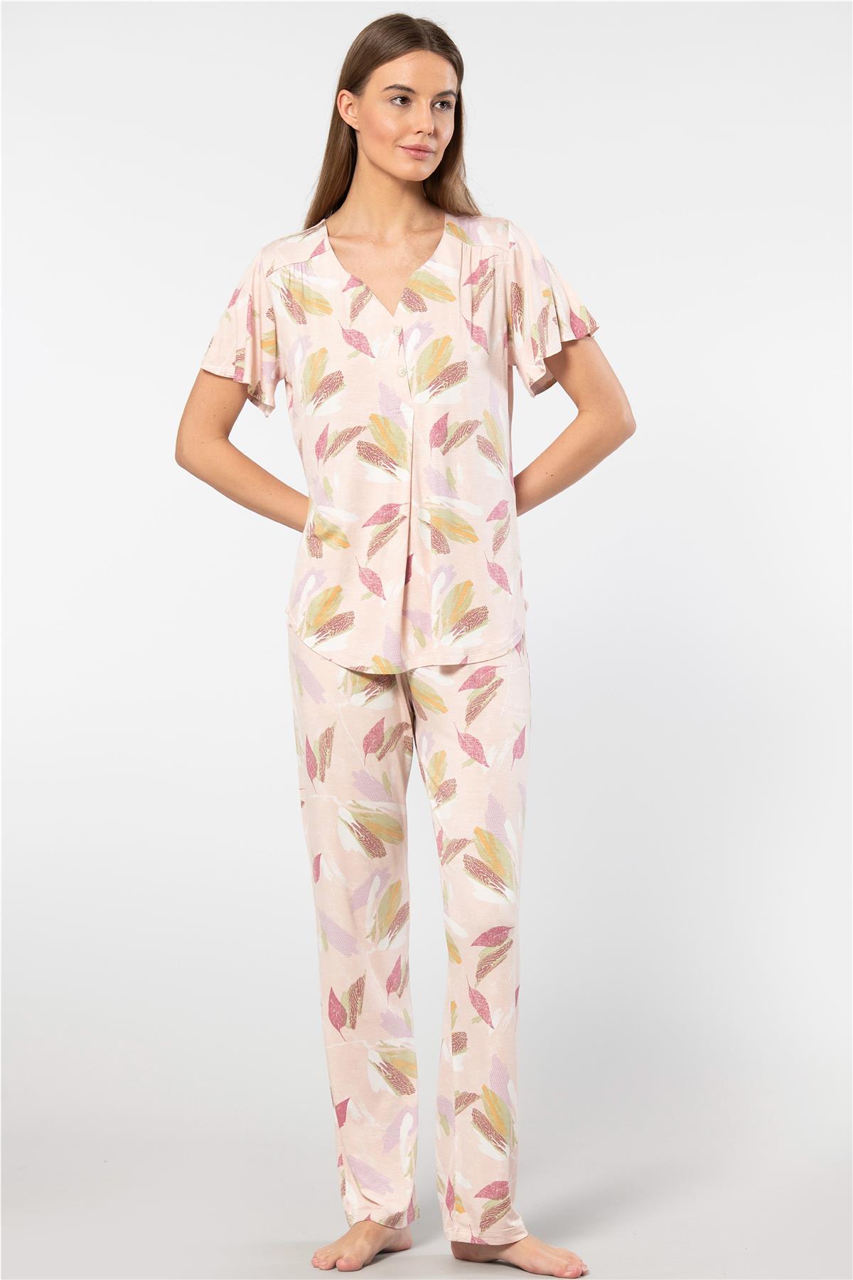 PijamalarTüren 3606 Kadın Kısa Kollu Pijama Takımı-Pudra | Pijamapazari.comTüren 3606 Kadın Kısa Kollu Pijama Takımı-Pudra