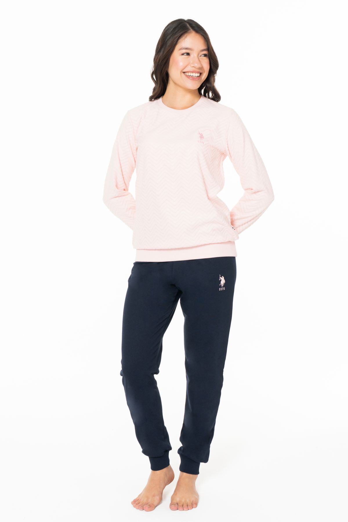 Eşofman TakımlarıU.s Polo Assn. 20125 Kadın İnce Polar Uzun Kollu Bisiklet Yaka Paçası Bantlı Rahat Ev Giyim-Pembe | Pijamapazari.comU.s Polo Assn. 20125 Kadın İnce Polar Uzun Kollu Bisiklet Yaka Paçası Bantlı Rahat Ev Giyim-Pembe