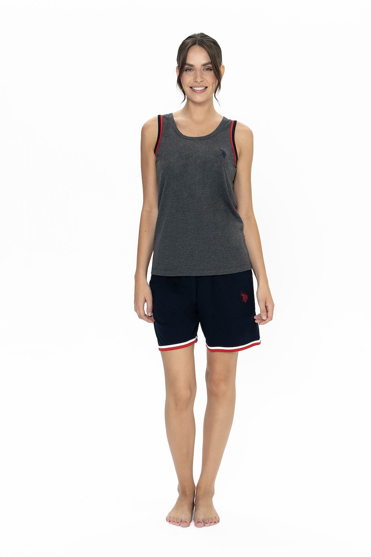 PijamalarU.s Polo Assn. 20005 Kadın Kalın Askılı Bisiklet Yaka Şortlu Pijama Takımı-Antrasitmelanj | Pijamapazari.comU.s Polo Assn. 20005 Kadın Kalın Askılı Bisiklet Yaka Şortlu Pijama Takımı-Antrasitmelanj