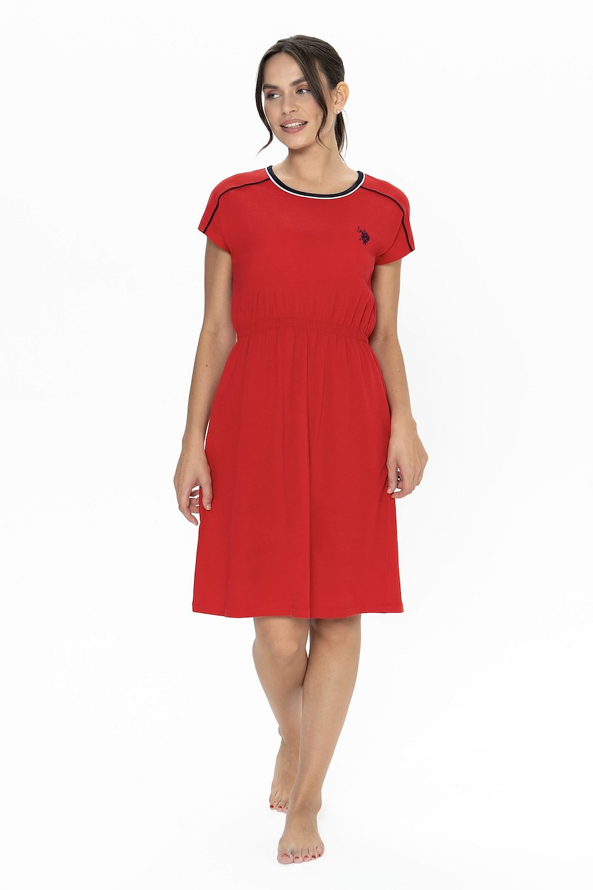 GeceliklerU.s Polo Assn. 20008 Kadın Kısa Kollu Bisiklet Yaka Rahat Ev Giyim-Kırmızı | Pijamapazari.comU.s Polo Assn. 20008 Kadın Kısa Kollu Bisiklet Yaka Rahat Ev Giyim-Kırmızı