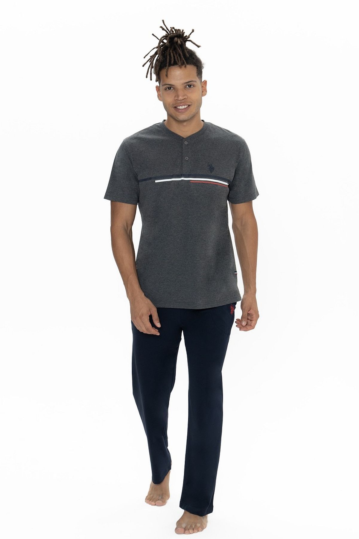 PijamalarU.s Polo Assn. 18901B Erkek Büyük Beden Kısa Kollu Yakası Düğmeli Pijama Takımı-Antrasitmelanj | Pijamapazari.comU.s Polo Assn. 18901B Erkek Büyük Beden Kısa Kollu Yakası Düğmeli Pijama Takımı-Antrasitmelanj