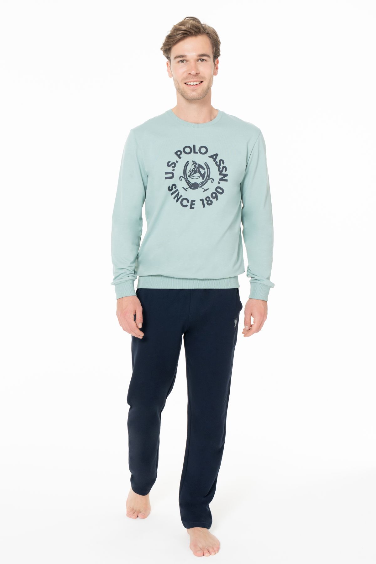 Eşofman TakımlarıU.s Polo Assn. 18940 Erkek Uzun Kollu Bisiklet Yaka Rahat Ev Giyim-Mint | Pijamapazari.comU.s Polo Assn. 18940 Erkek Uzun Kollu Bisiklet Yaka Rahat Ev Giyim-Mint